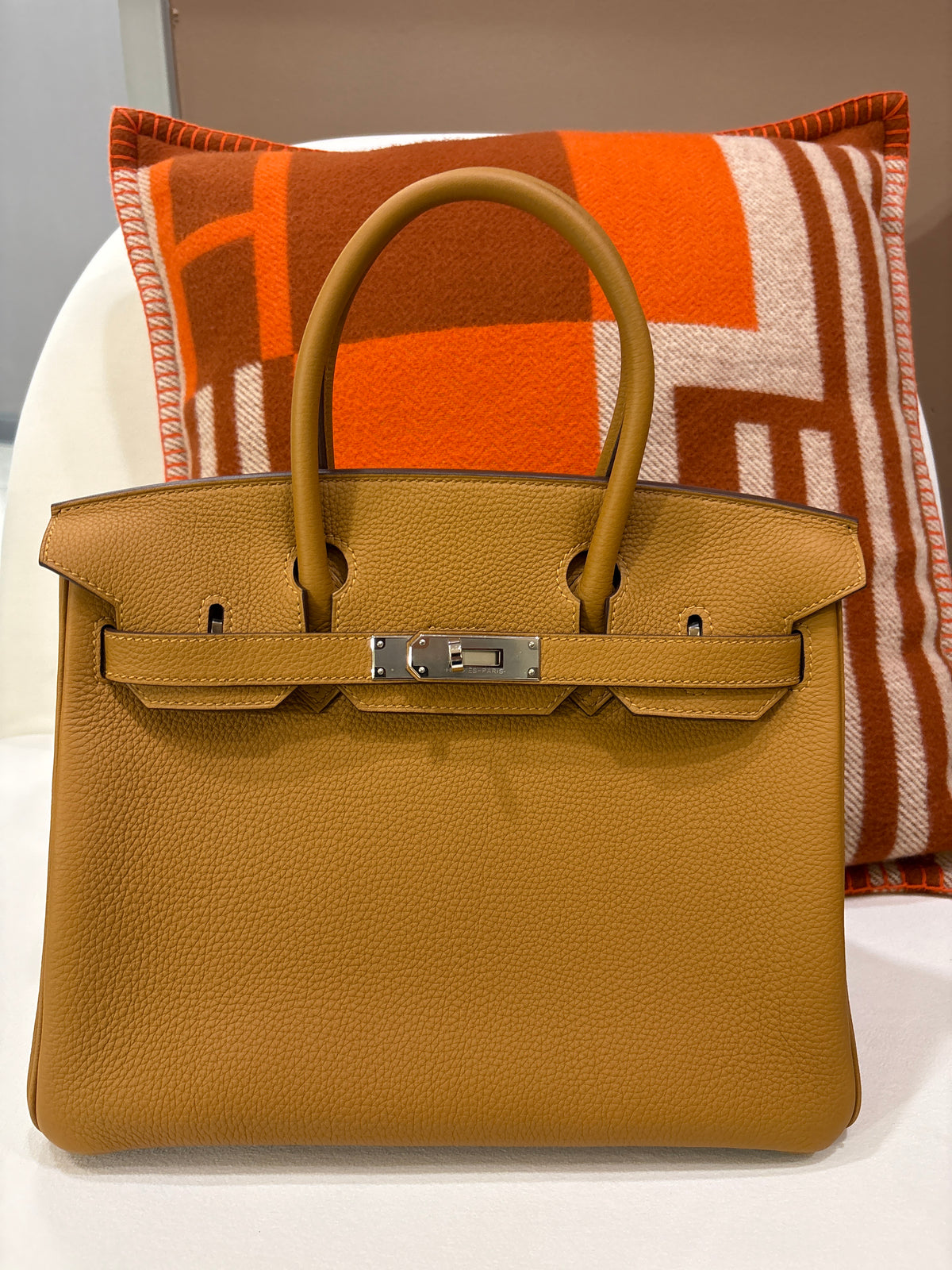 Hermes birkin 30 Y caramel/lime