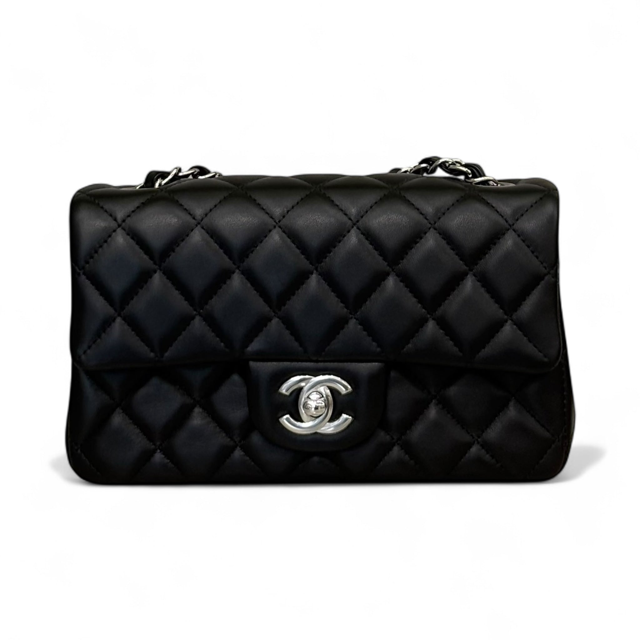 Chanel Classic Flap | Black Lambskin Leather | Silver Hardware | Pre-Owned