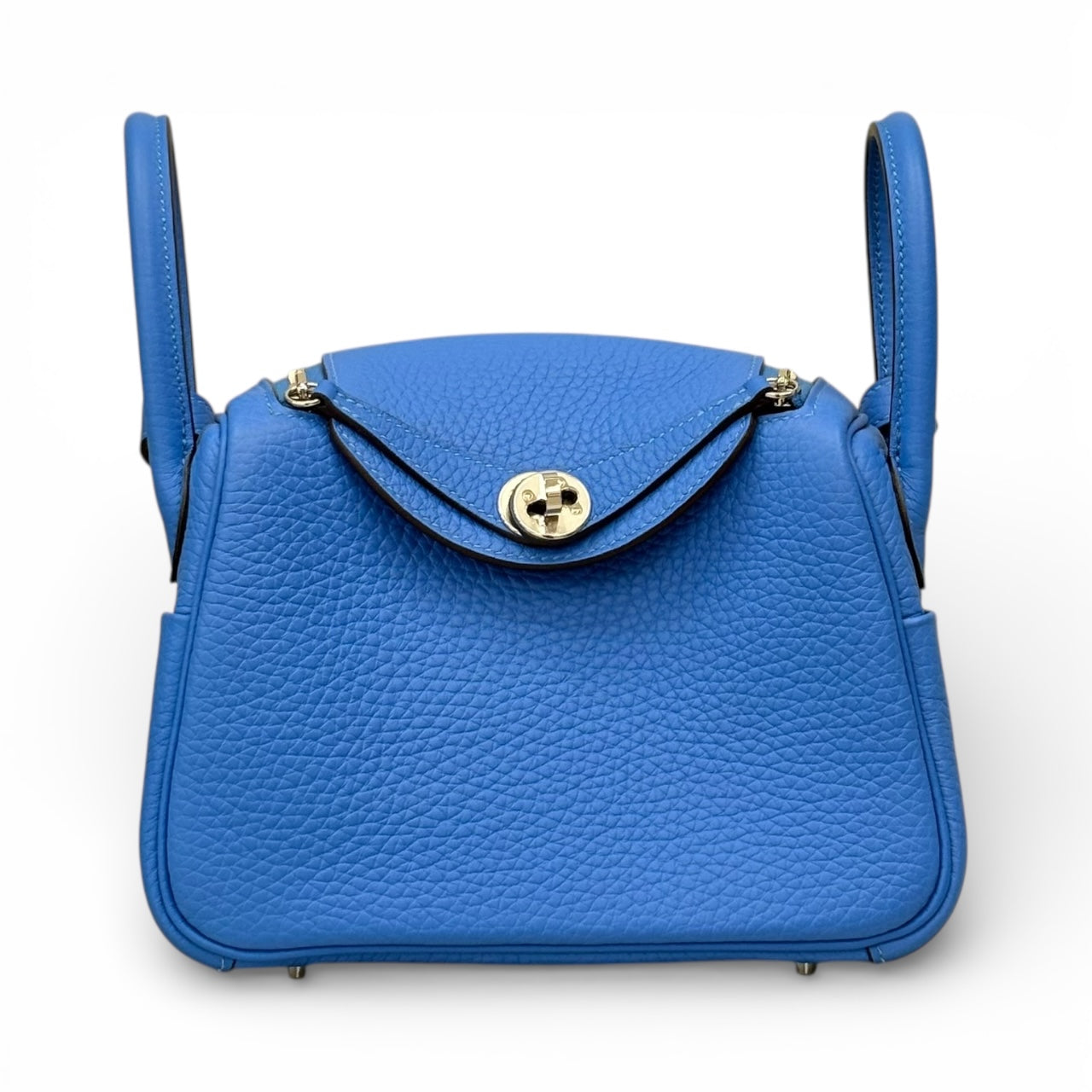 HERMÈS Mini Lindy Blue Pre-Owned|Serial Number: KBY889MA