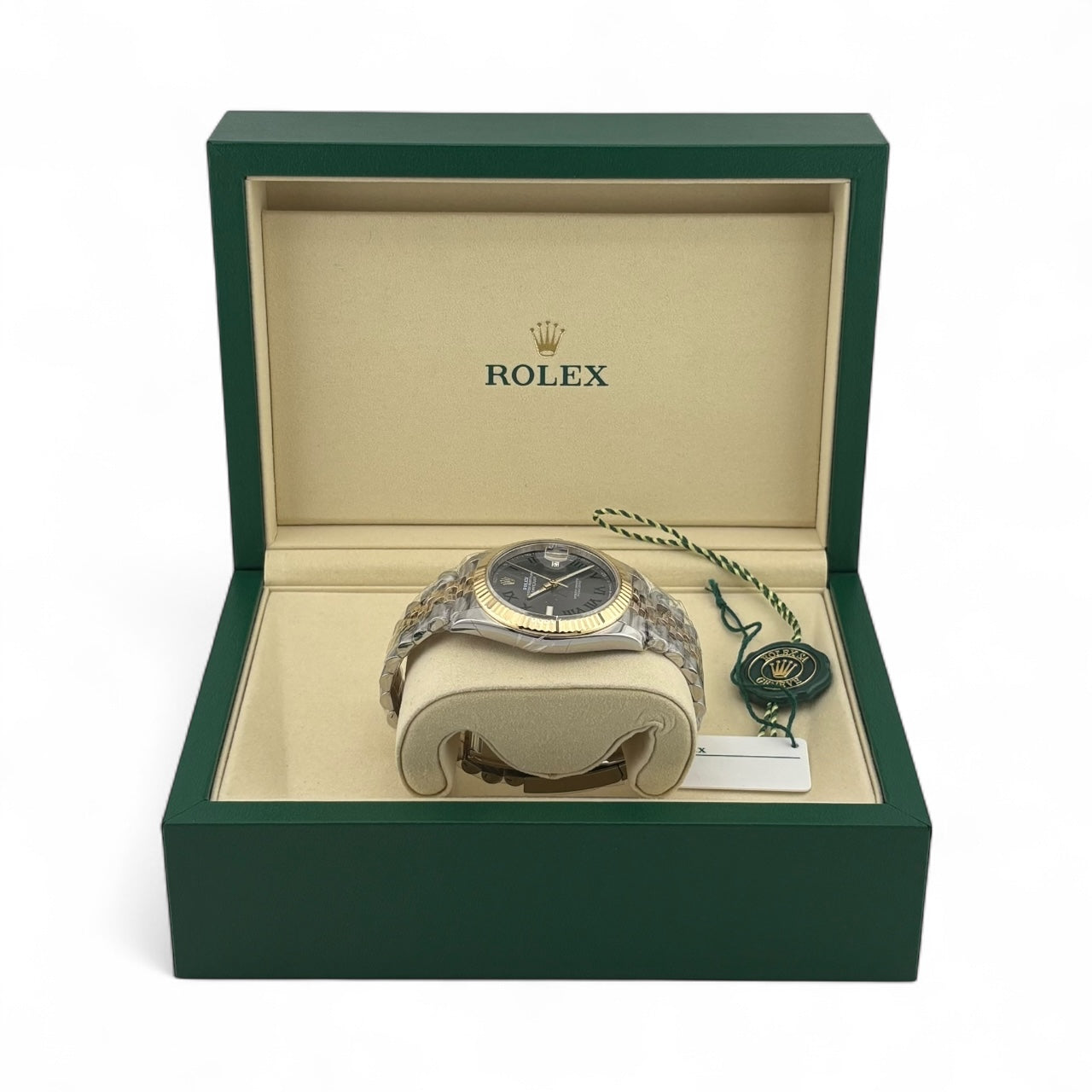 Rolex Datejust 41mm Wimbeldon Two-Tone 126333 March 2024 Pre-Owned Mint Full Set