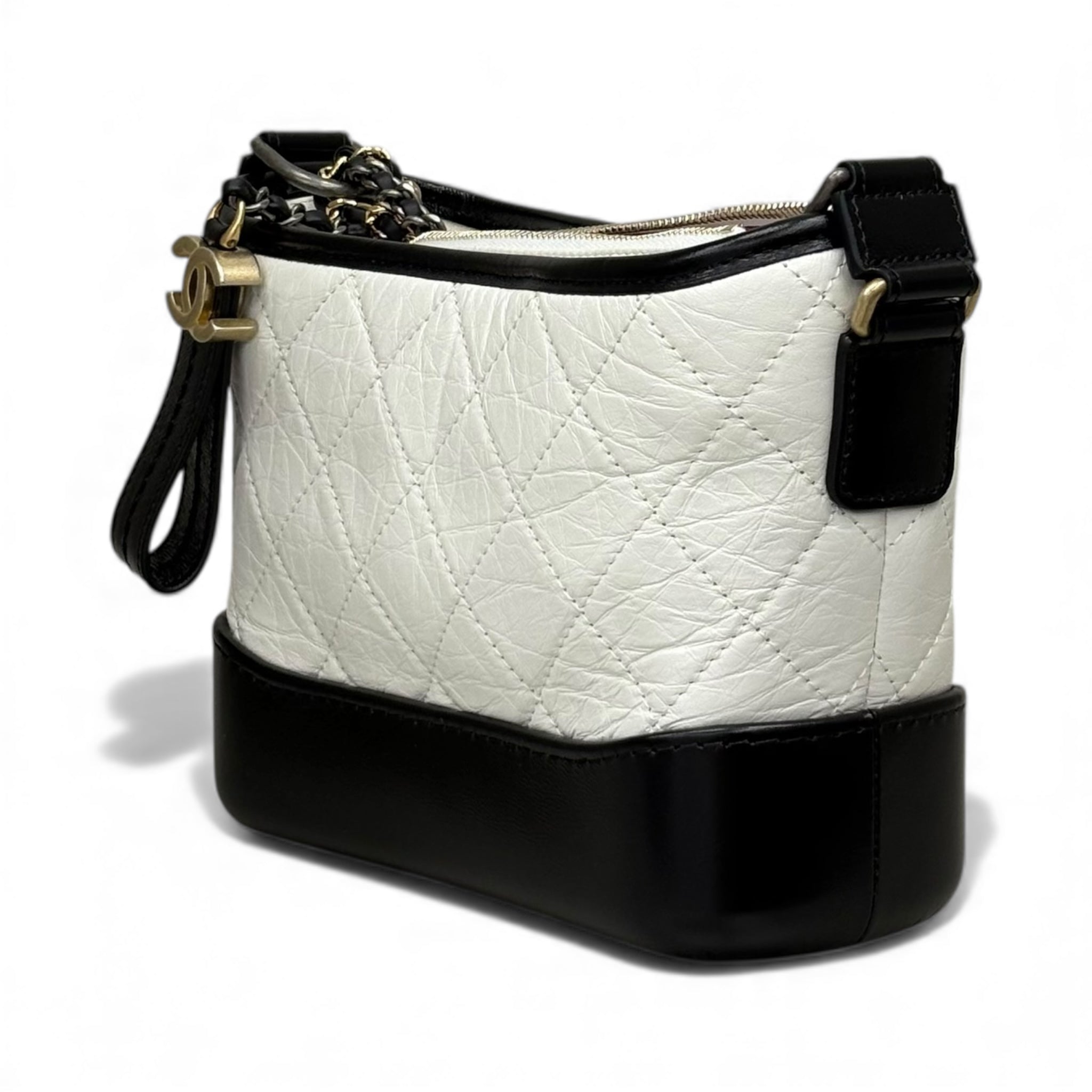 CHANEL Small Gabrielle Black White Pre-Owned