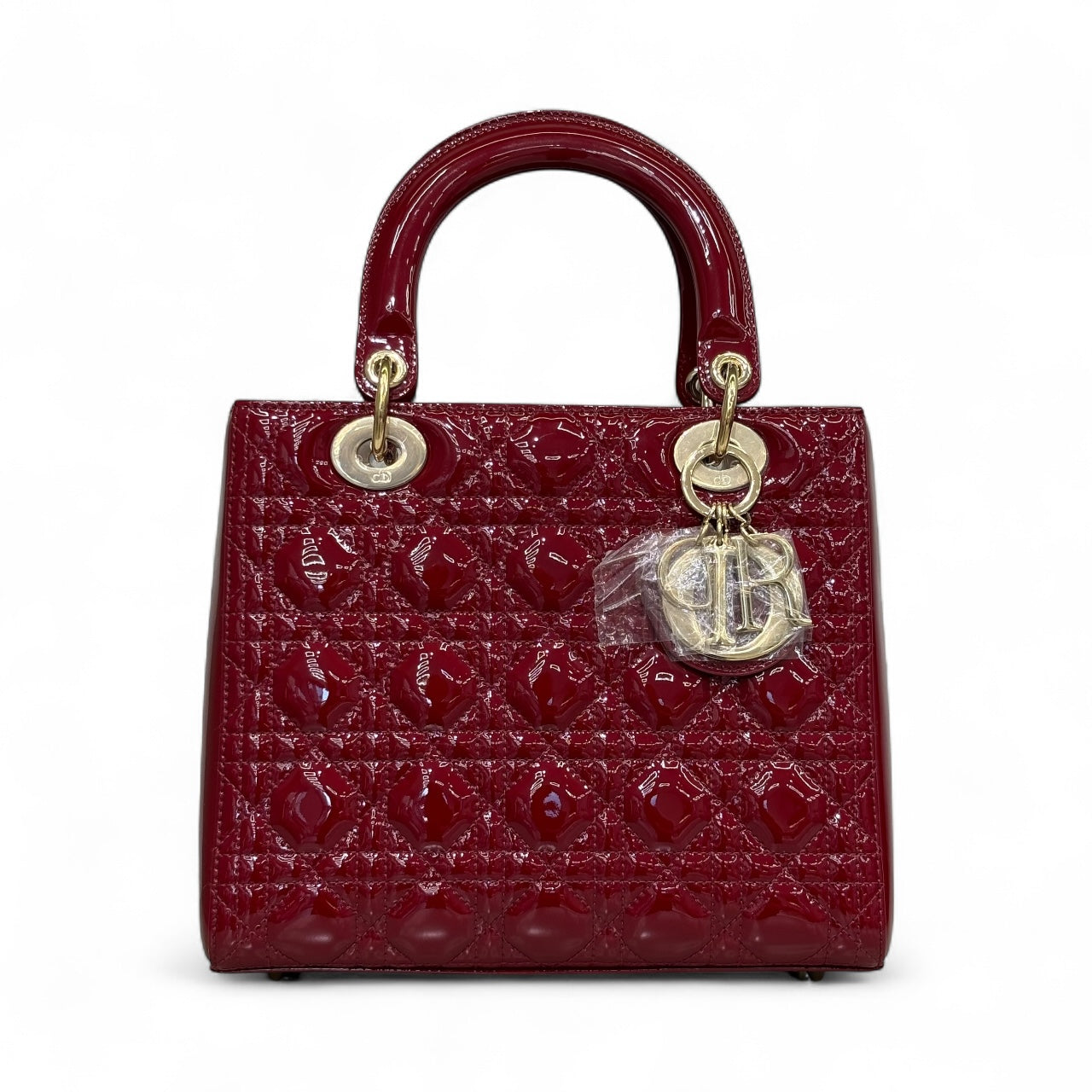 Christian Dior Lady Dior Patent Red Pre-Owned
