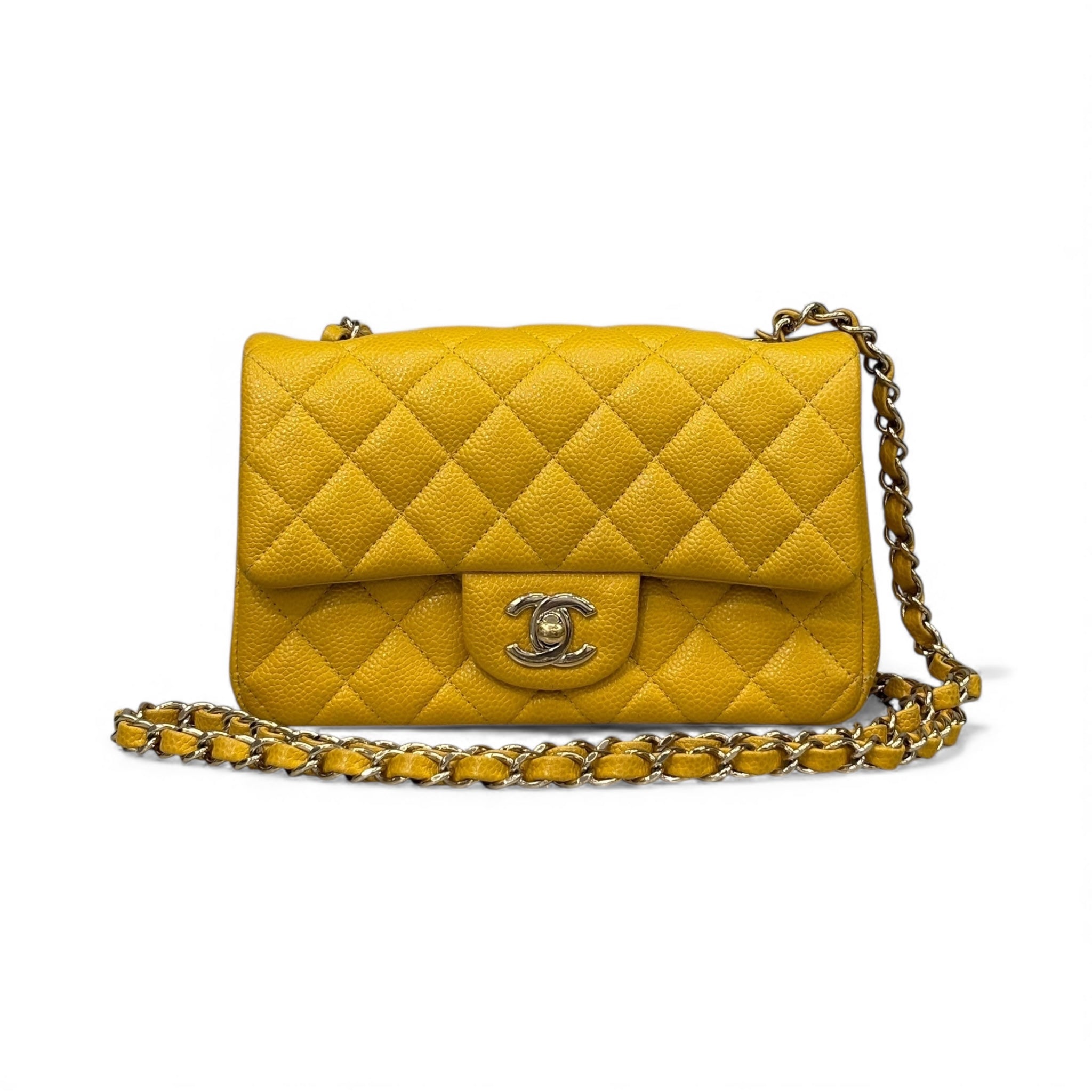 Chanel Classic Flap | Yellow Caviar Leather | Gold Hardware | Pre-Owned