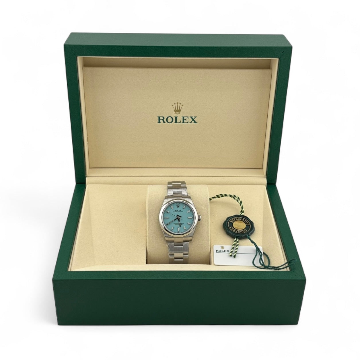 Rolex Oyster Perpetual 31 Tiffany Blue 277200 May 2025 BNIB Full Set