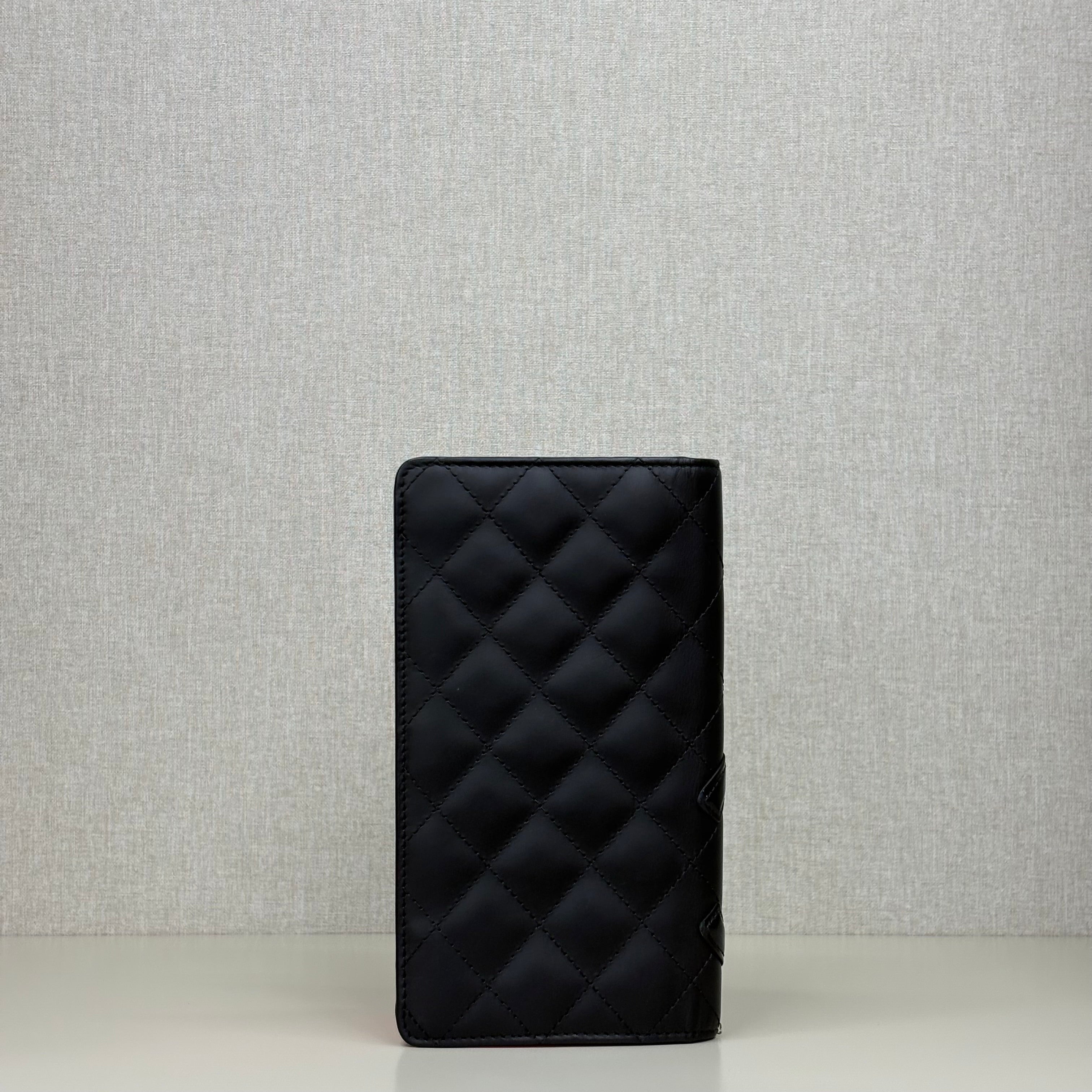 Chanel Cambon Wallet Balck Calfskin Pre-Owned
