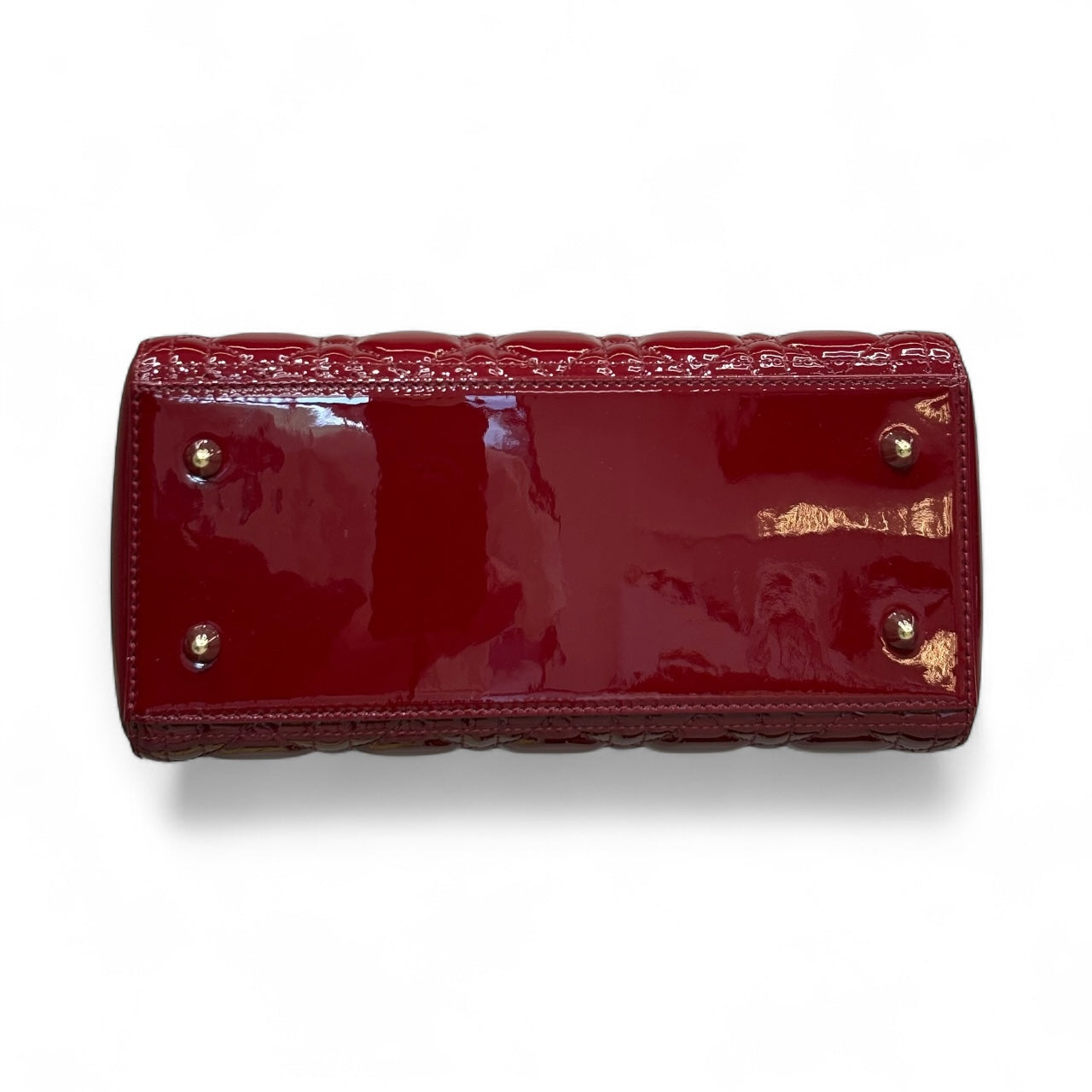 Christian Dior Lady Dior Patent Red Pre-Owned