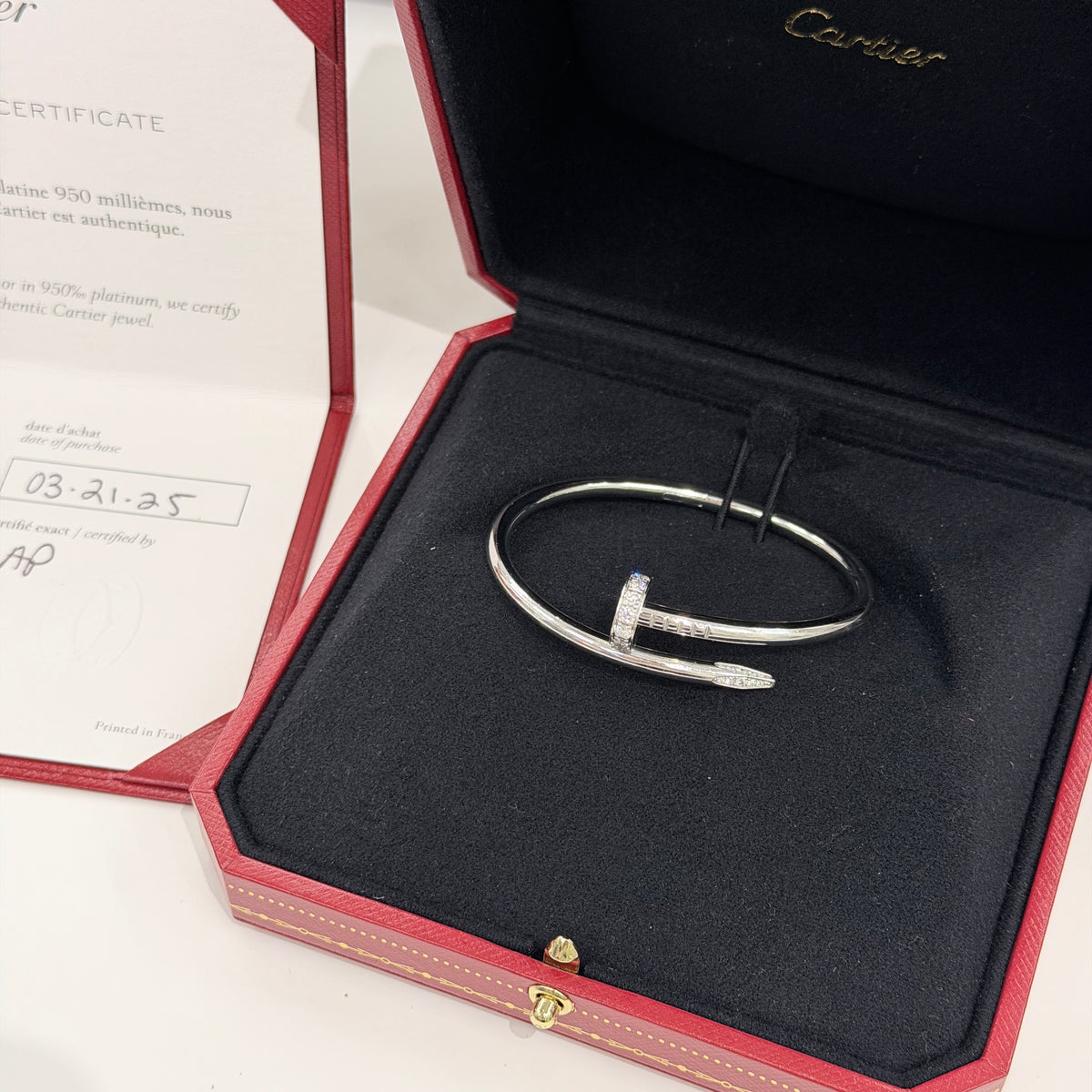 Cartier Juste en Clou Bracelet Classic Diamonds