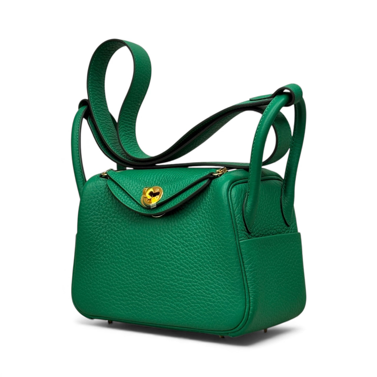 Hermes Mini Lindy Green Pre-Owned