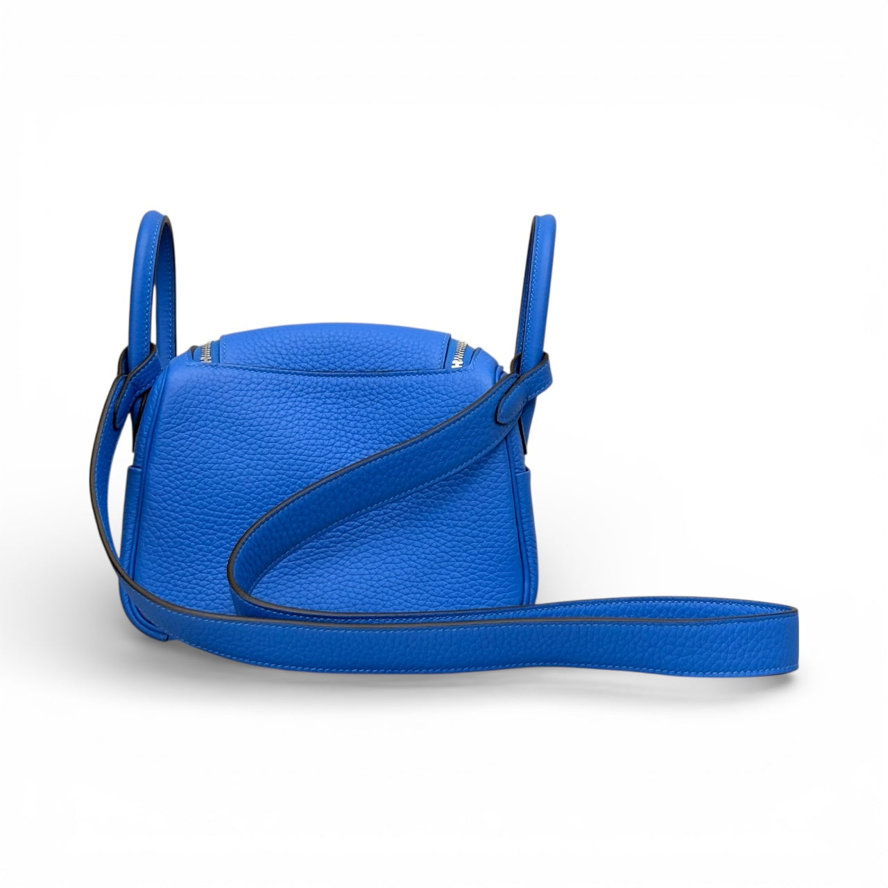 HERMÈS Mini Lindy Blue Pre-Owned|Serial Number: KBY889MA