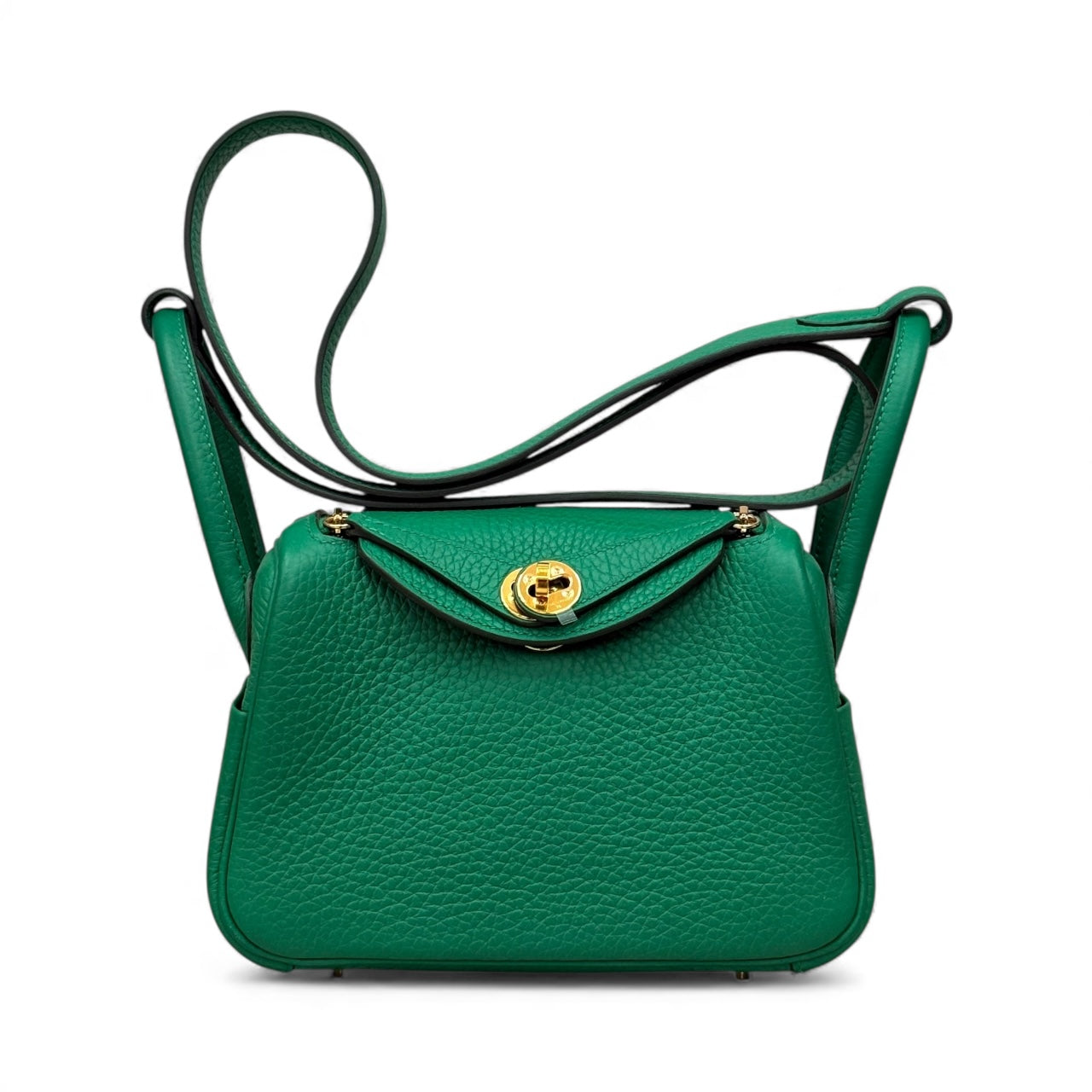 Hermes Mini Lindy Green Pre-Owned