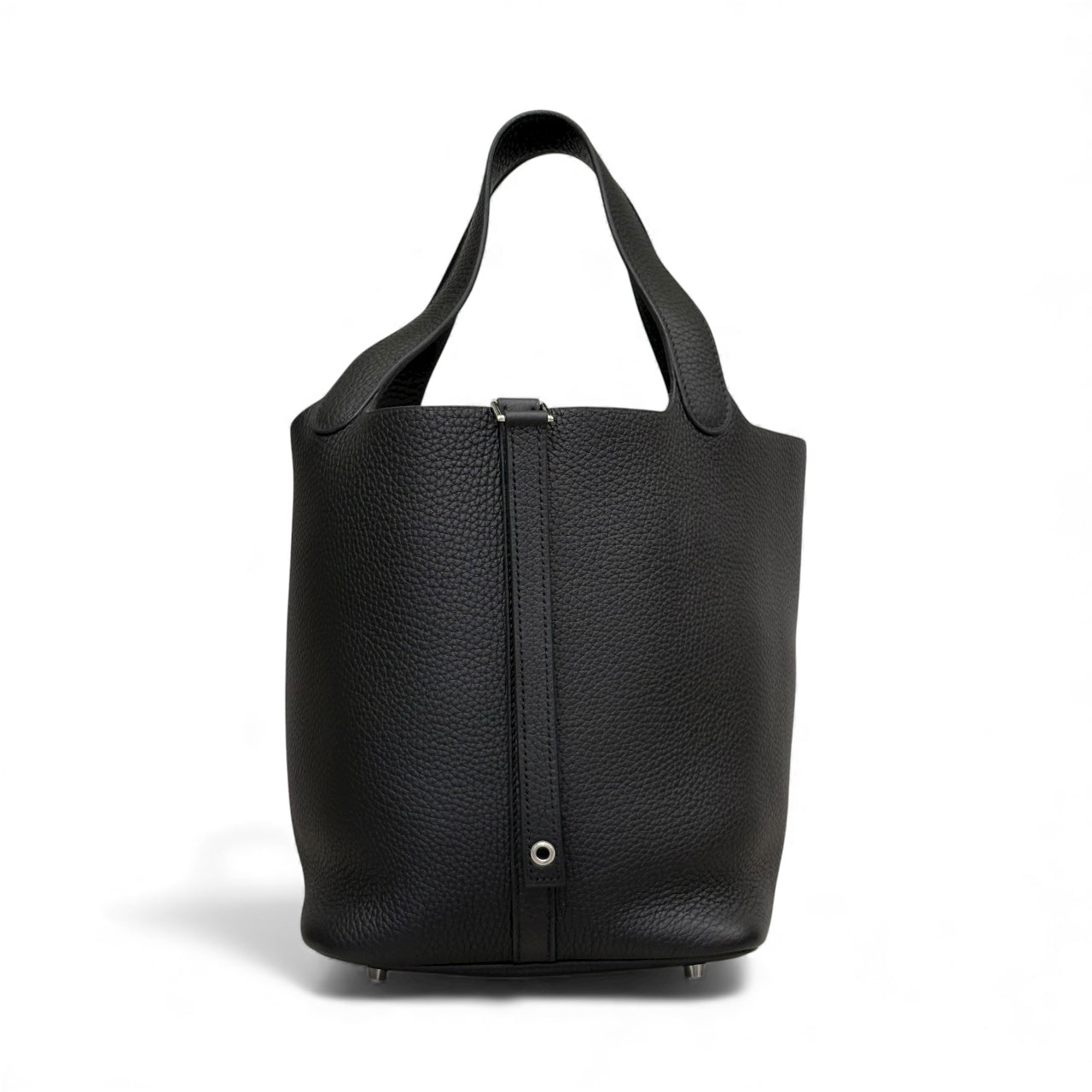 Picotin 22 Clemence Leather Black Pre-Owned