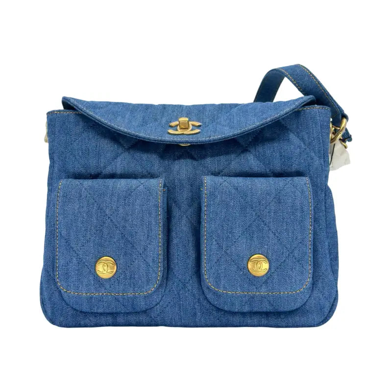 Chanel 25P Denim Hobo Bag | Small | Gold Hardware | New