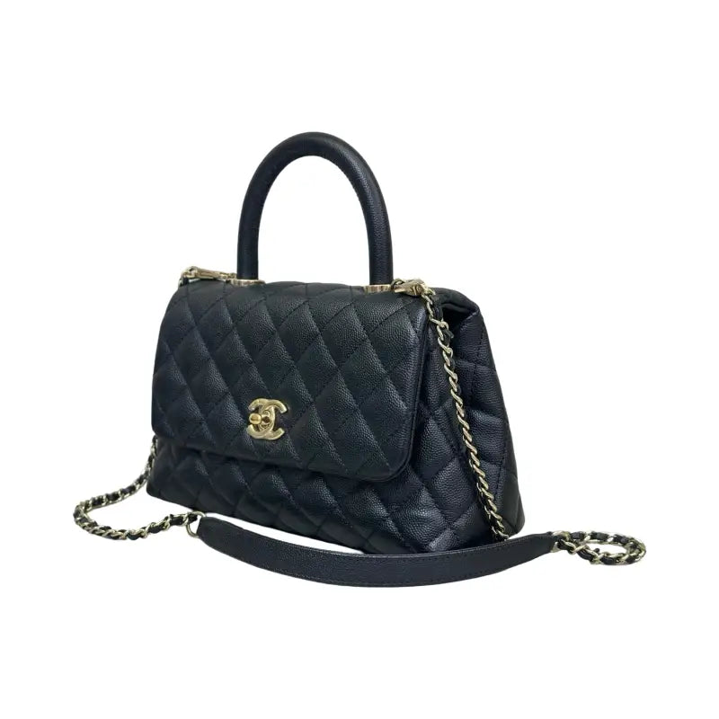 Chanel Coco Handle – Small Black Caviar Leather Gold Hardware Pre-Owned Excellent
