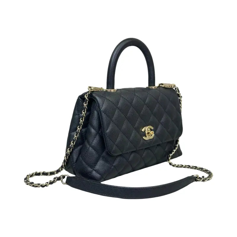 Chanel Coco Handle – Small Black Caviar Leather Gold Hardware Pre-Owned Excellent