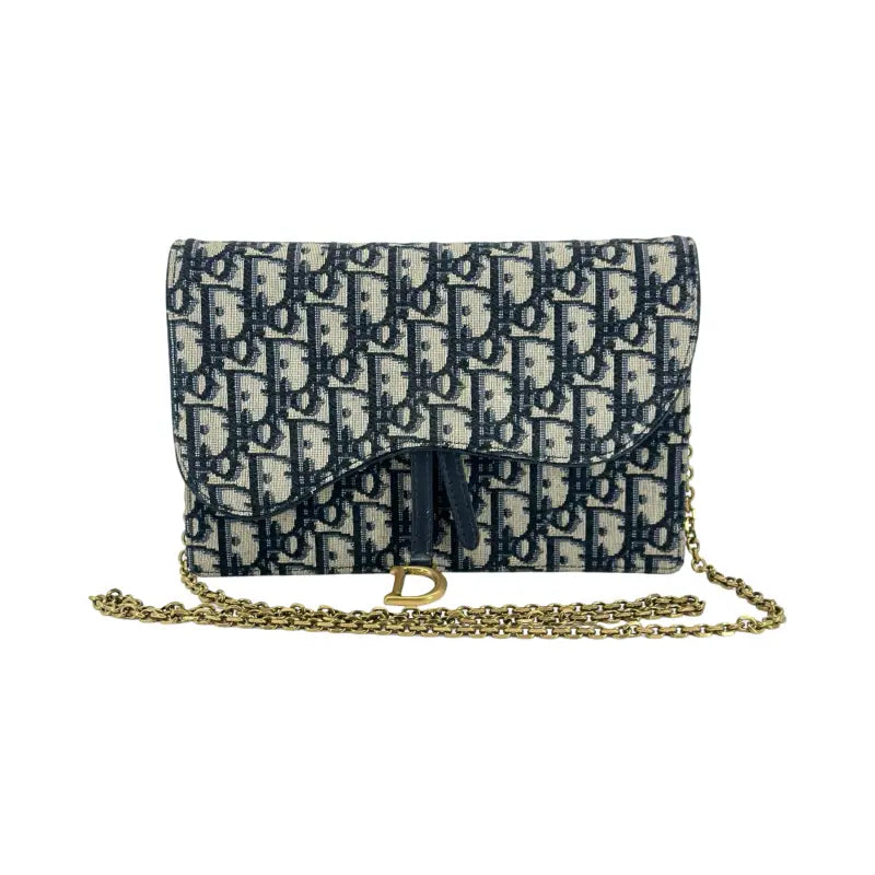 Dior Medium Saddle Pouch with Chain | Pre-Owned Excellent