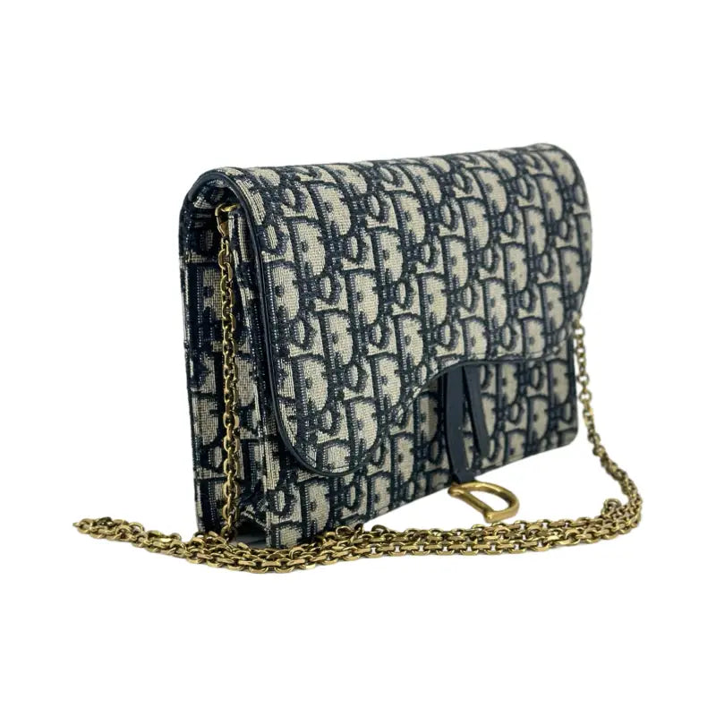 Dior Medium Saddle Pouch with Chain | Pre-Owned Excellent