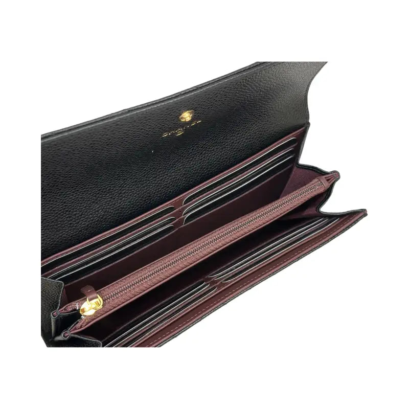 Chanel Classic Flap Open Wallet | Black Caviar Leather | Gold Hardware | Never Worn