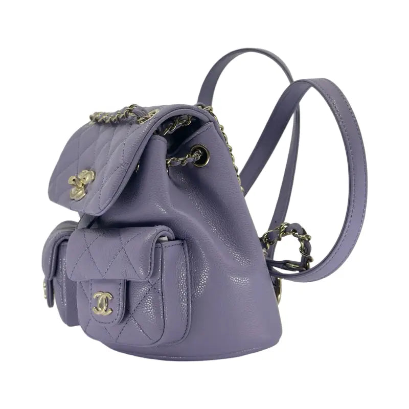 Chanel Duma Backpack | Small | Purple | Gold Hardware | New Full Set