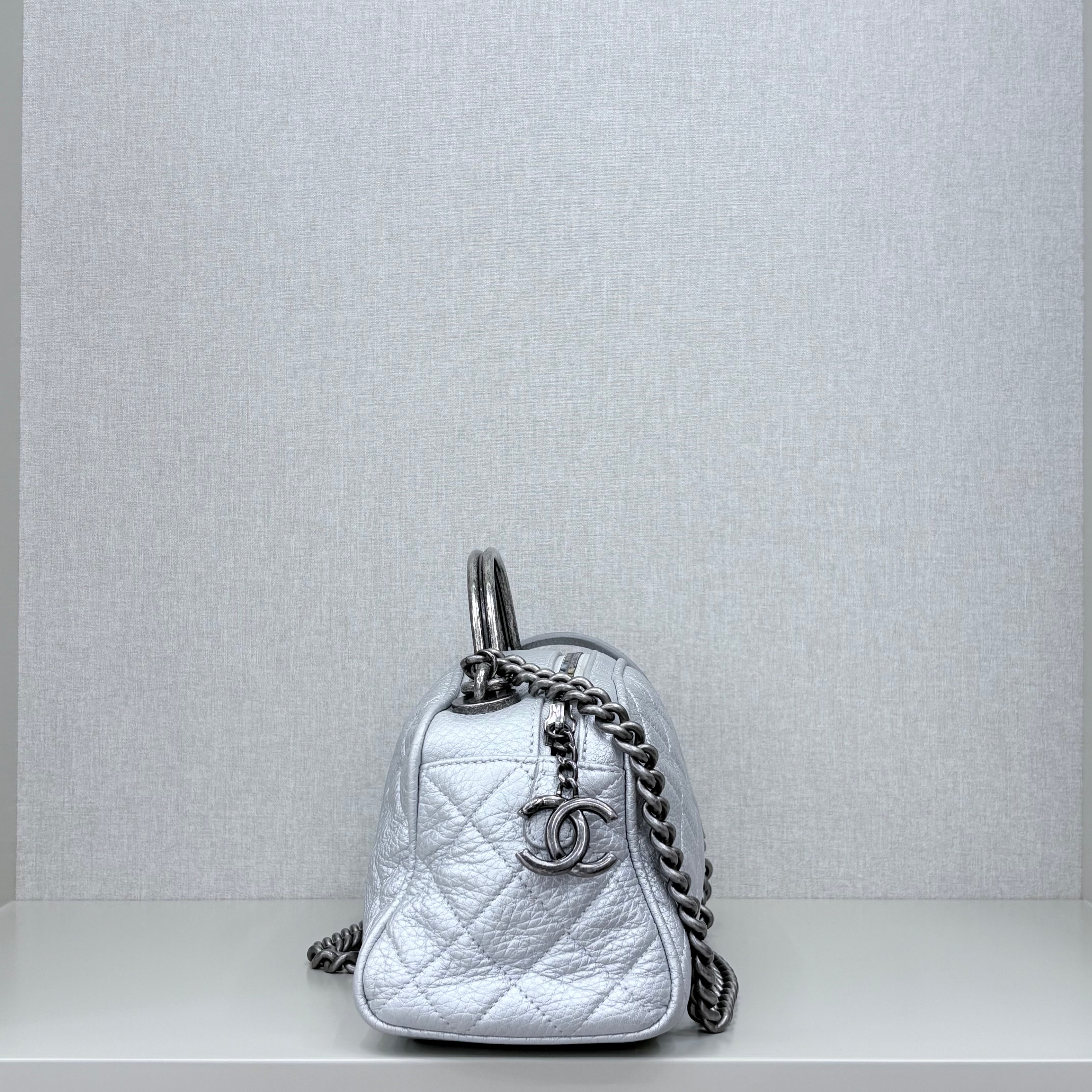 Chanel Mini Bowling Bag Metallic Calfskin Pre-Owned