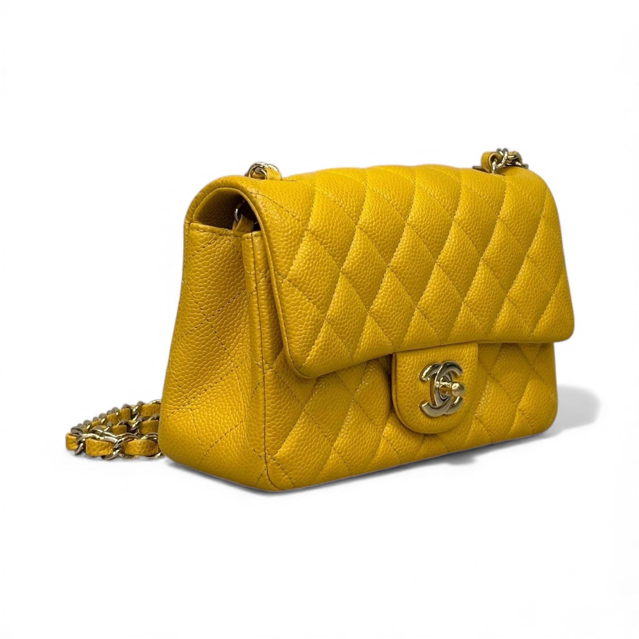 Chanel Classic Flap | Yellow Caviar Leather | Gold Hardware | Pre-Owned