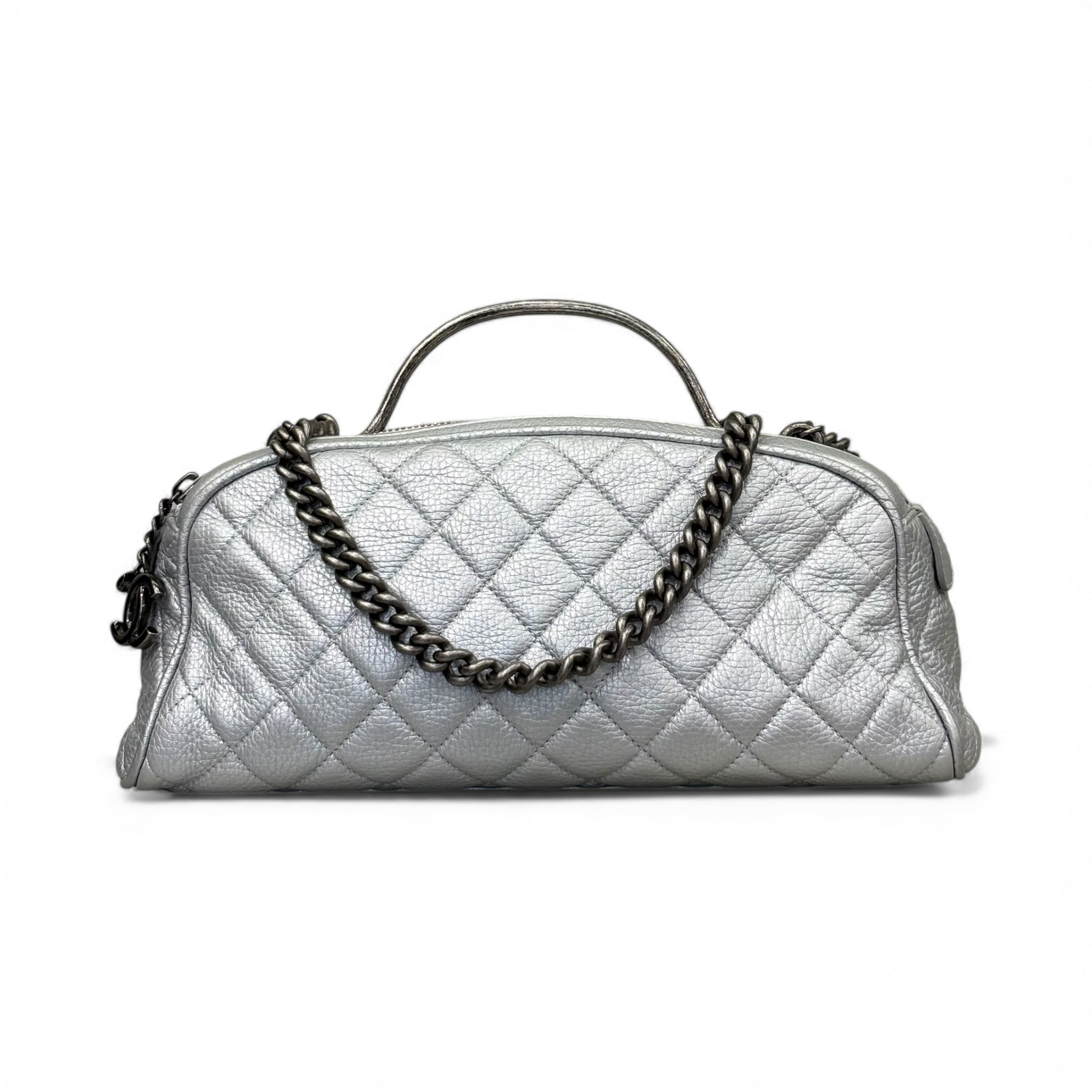 Chanel Mini Bowling Bag | Metallic Calfskin | Pre-Owned