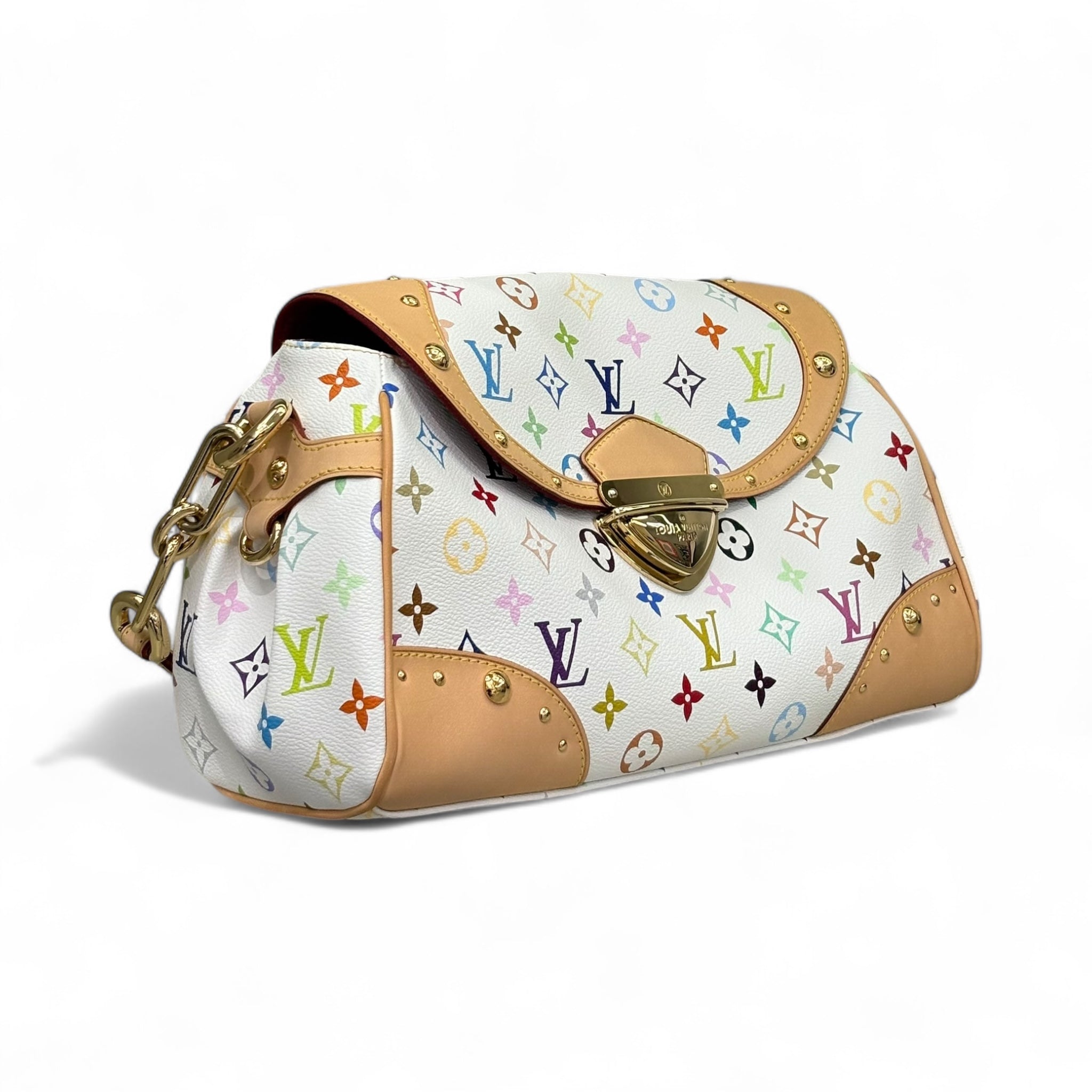 Louis Vuitton Monogram Multicolor Beverly MM White Pre-Owned