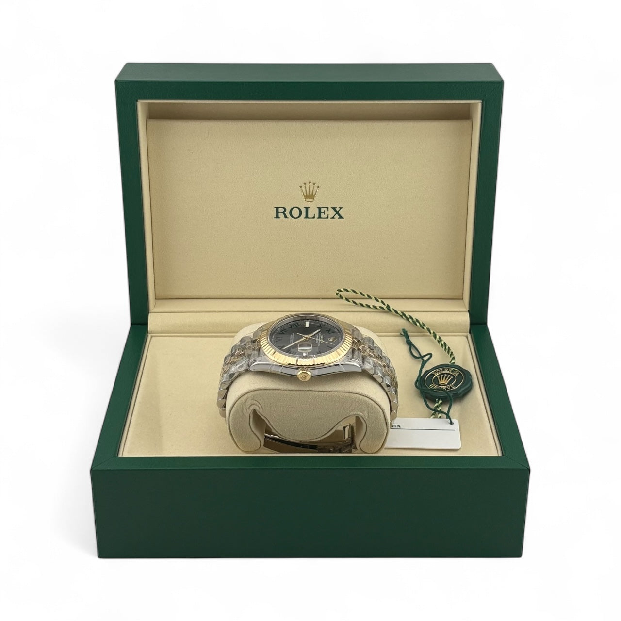 Rolex Datejust 41mm Wimbeldon Two-Tone 126333 March 2024 Pre-Owned Mint Full Set