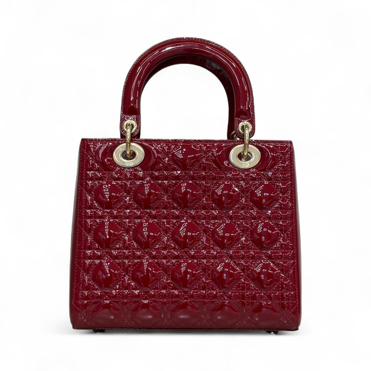 Christian Dior Lady Dior Patent Red Pre-Owned