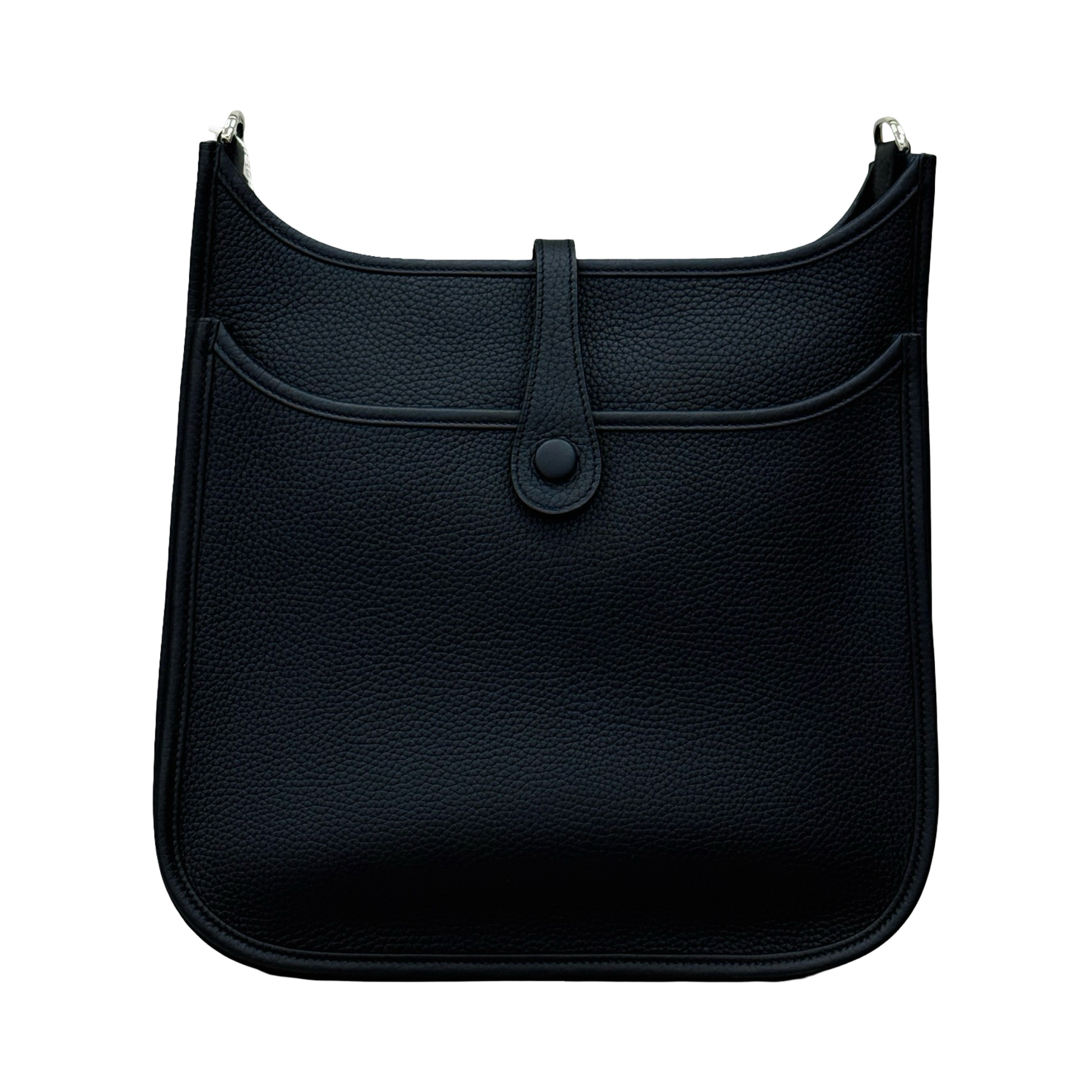 Hermès Evelyne 29 | Black Clemence Leather | Palladium Hardware | New