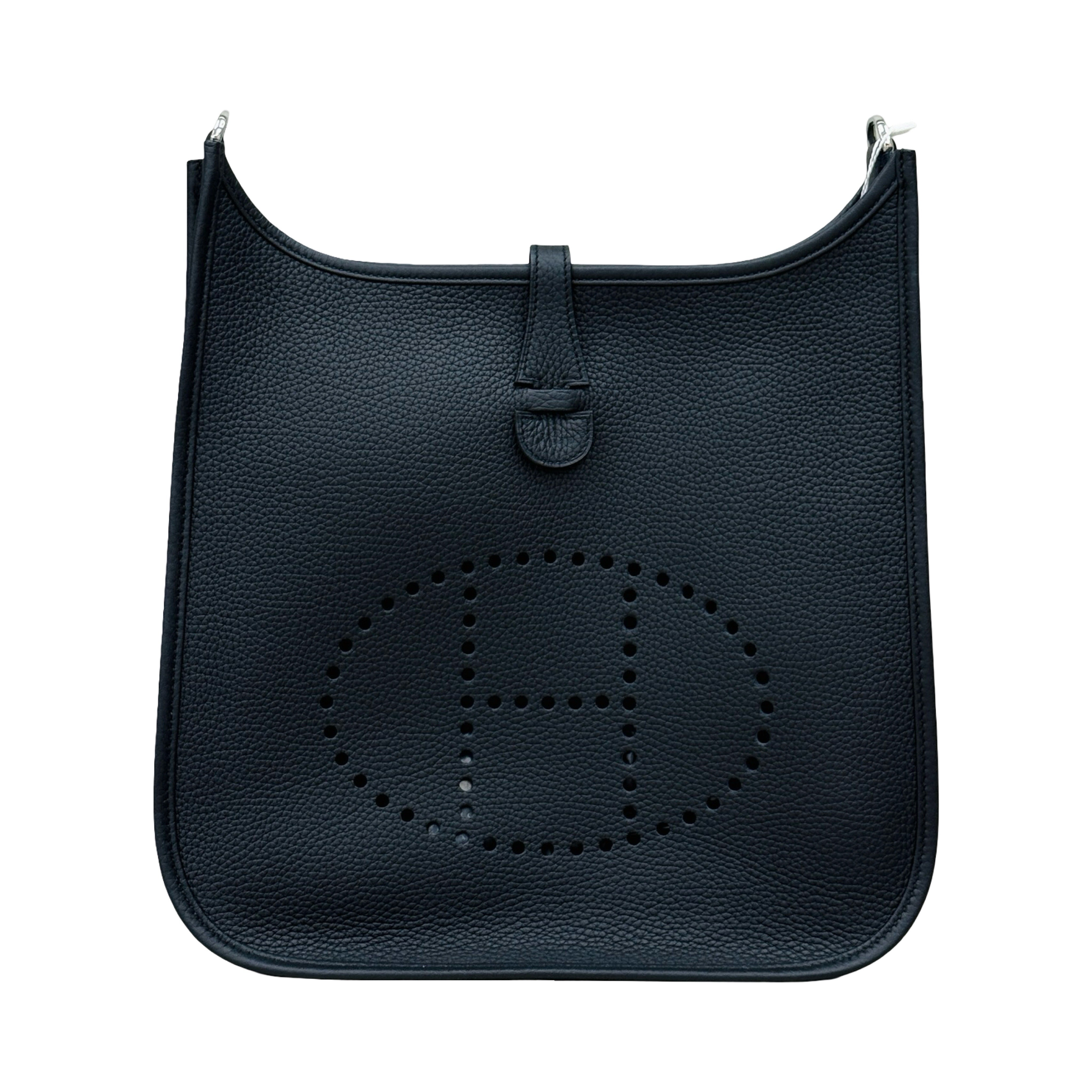 Hermès Evelyne 29 | Black Clemence Leather | Palladium Hardware | New