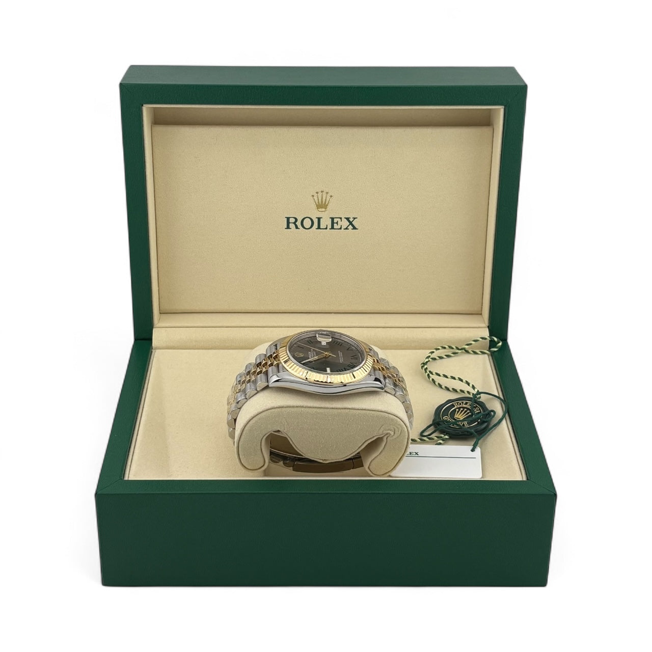 Rolex Datejust 41mm Wimbledon Two-Tone 126333 July 2024 Pre-Owned Mint Full Set