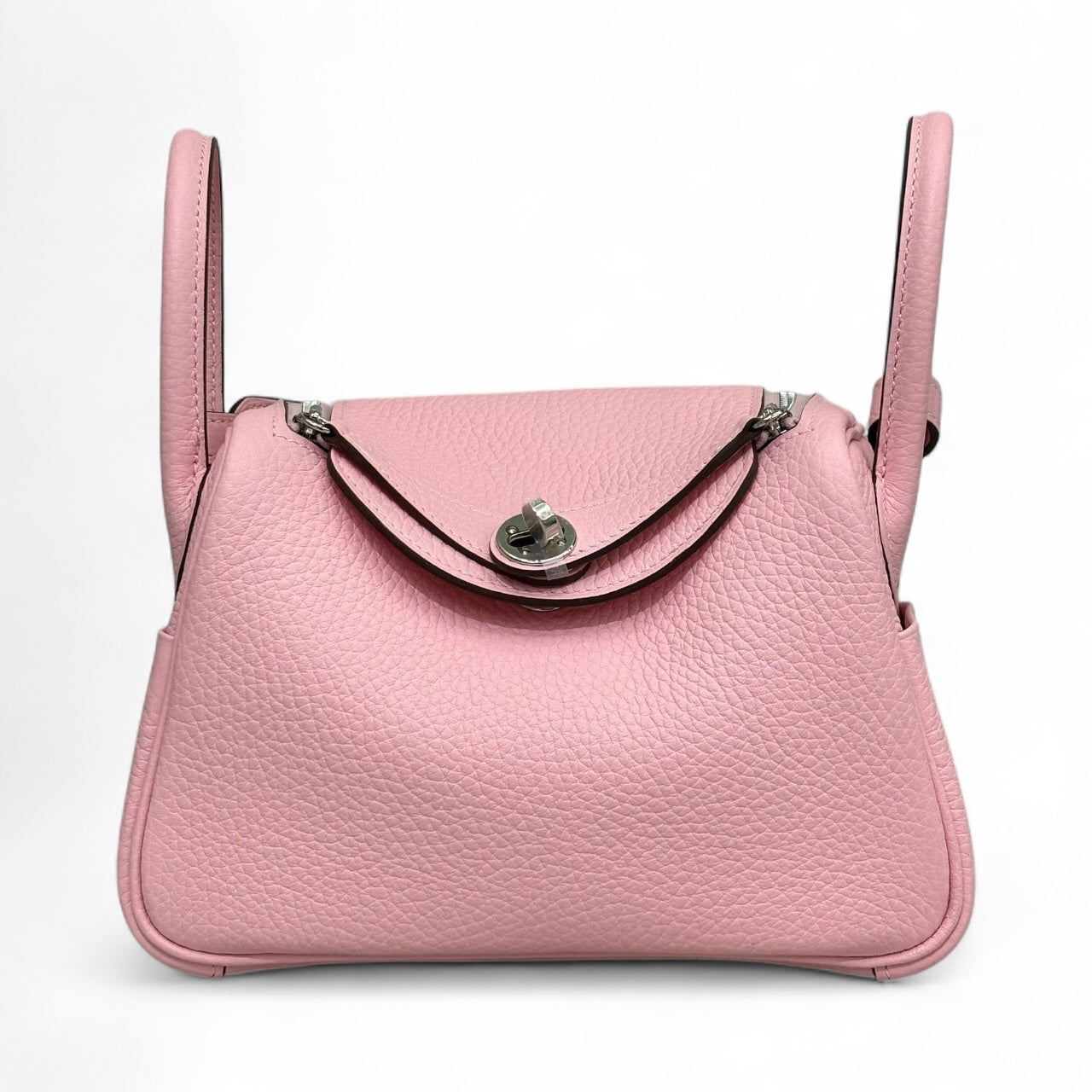 Hermes Mini Lindy Sakura Rose Clemence Leather New Stamp K