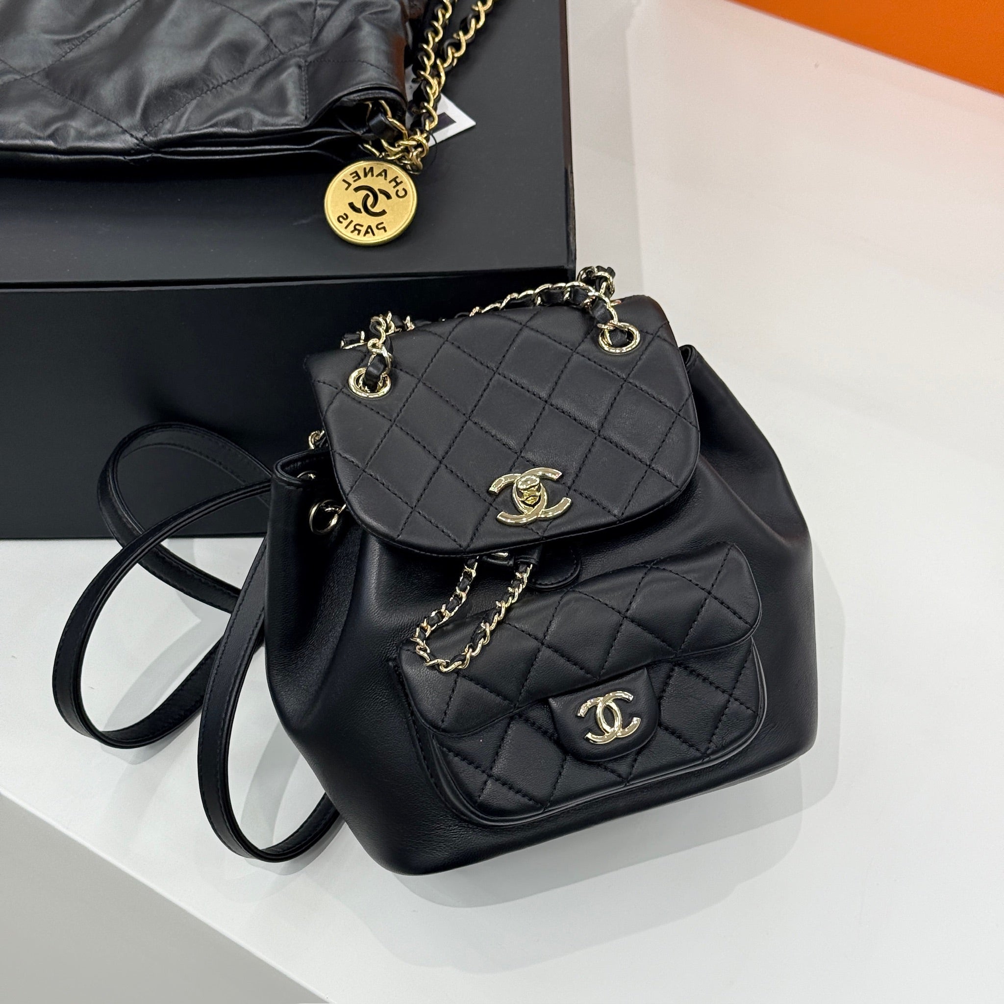 Chanel Duma Backpack Black GHW Pre-Owned
