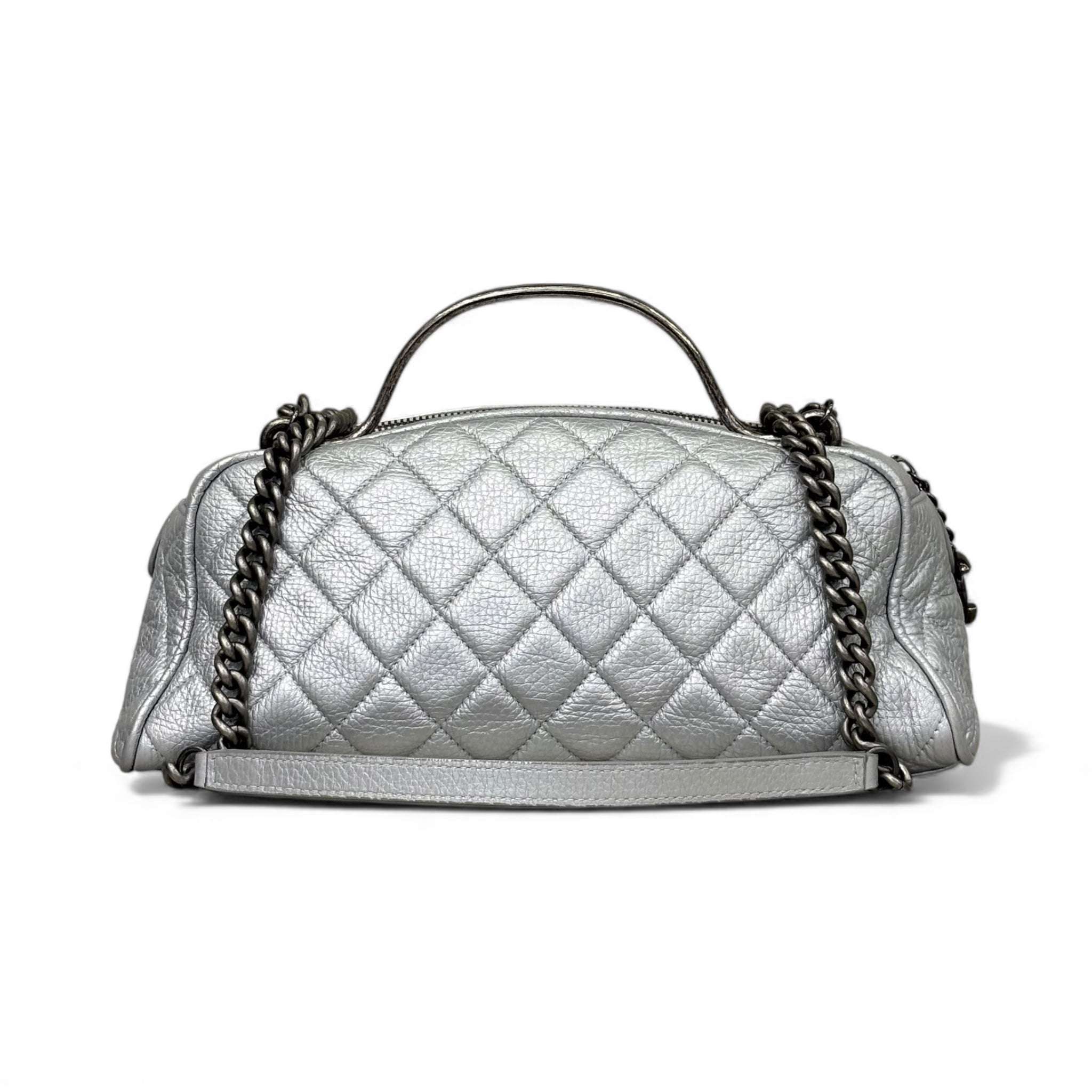 Chanel Mini Bowling Bag | Metallic Calfskin | Pre-Owned
