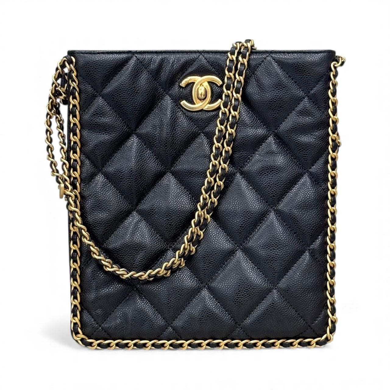 Chanel Mini Tote | Black Caviar Leather | Gold Hardware | Pre-Owned