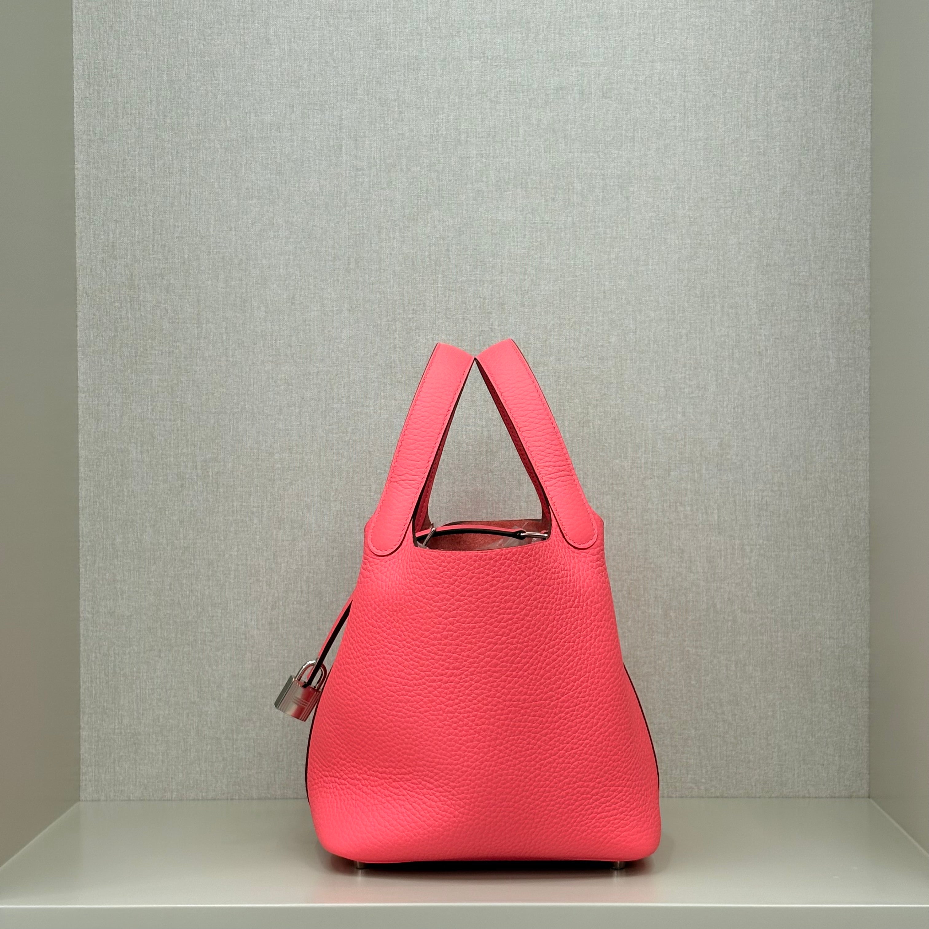 HERMÈS Picotin 18 Rose Azalee PHW | NEW