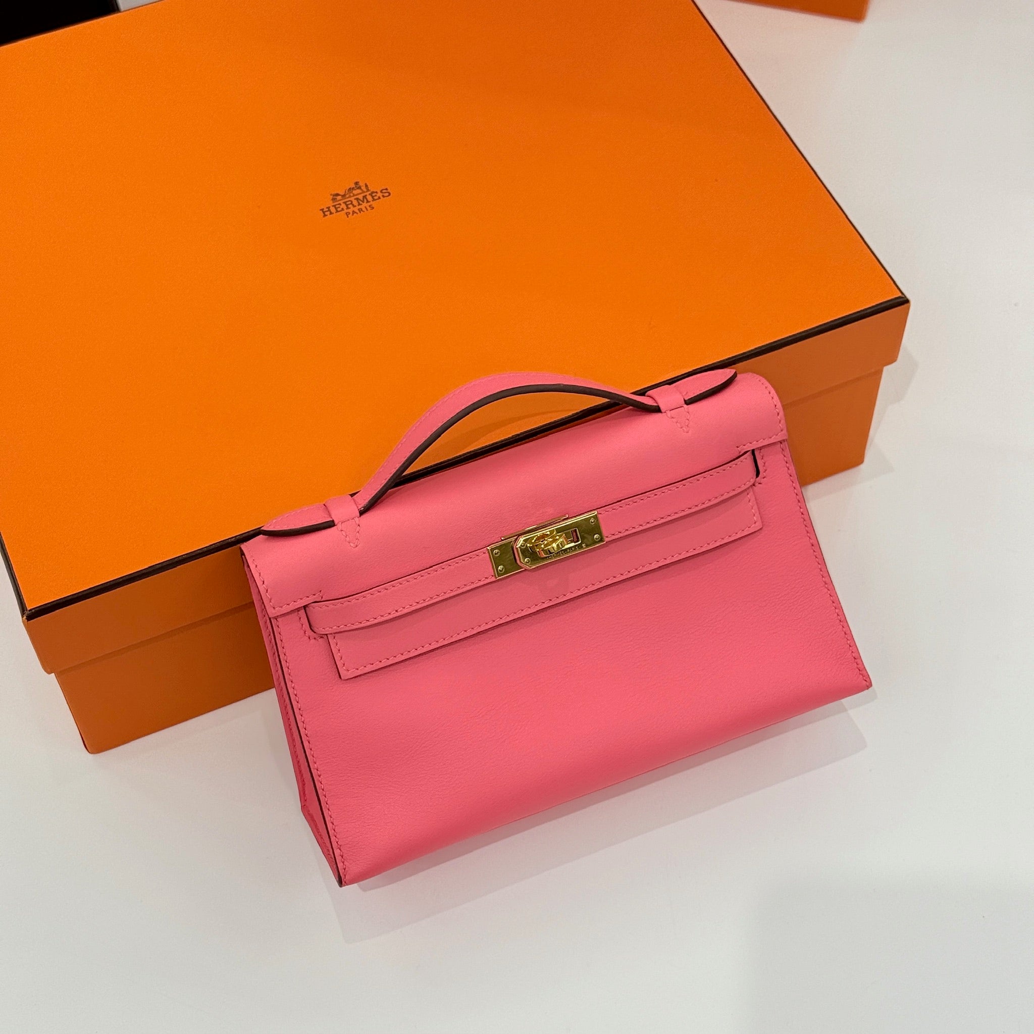 HERMÈS Mini Kelly I Rose Azalee GHW Pre-Owned