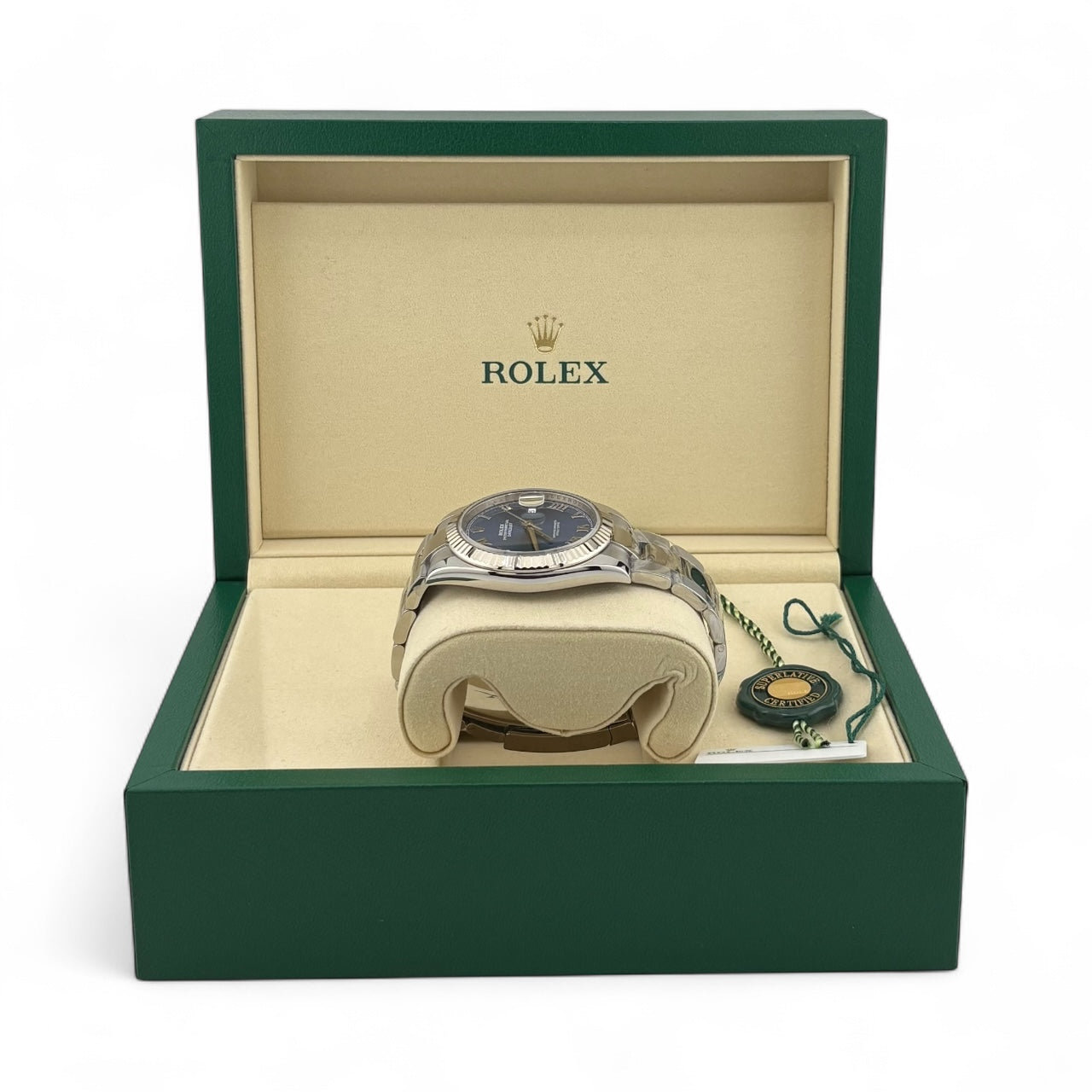 Rolex Datejust Blue Roman Oyster 126334 Feb 2024 Pre-Owned Mint Full Set