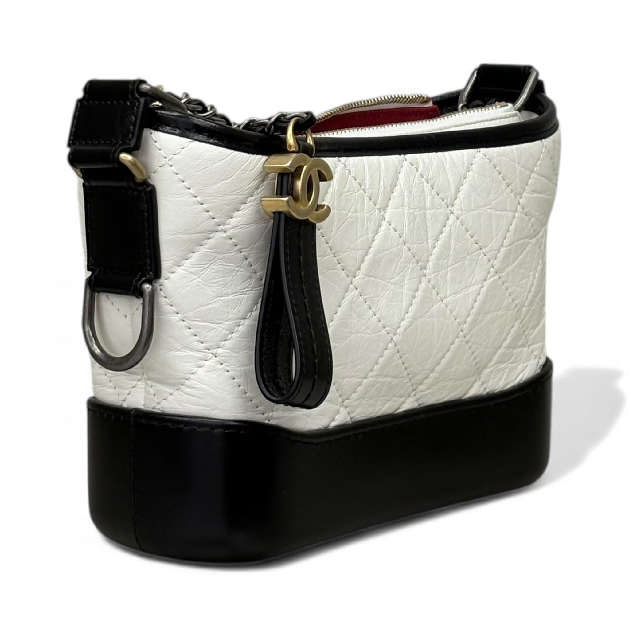 CHANEL Small Gabrielle Black White  Pre-Owned