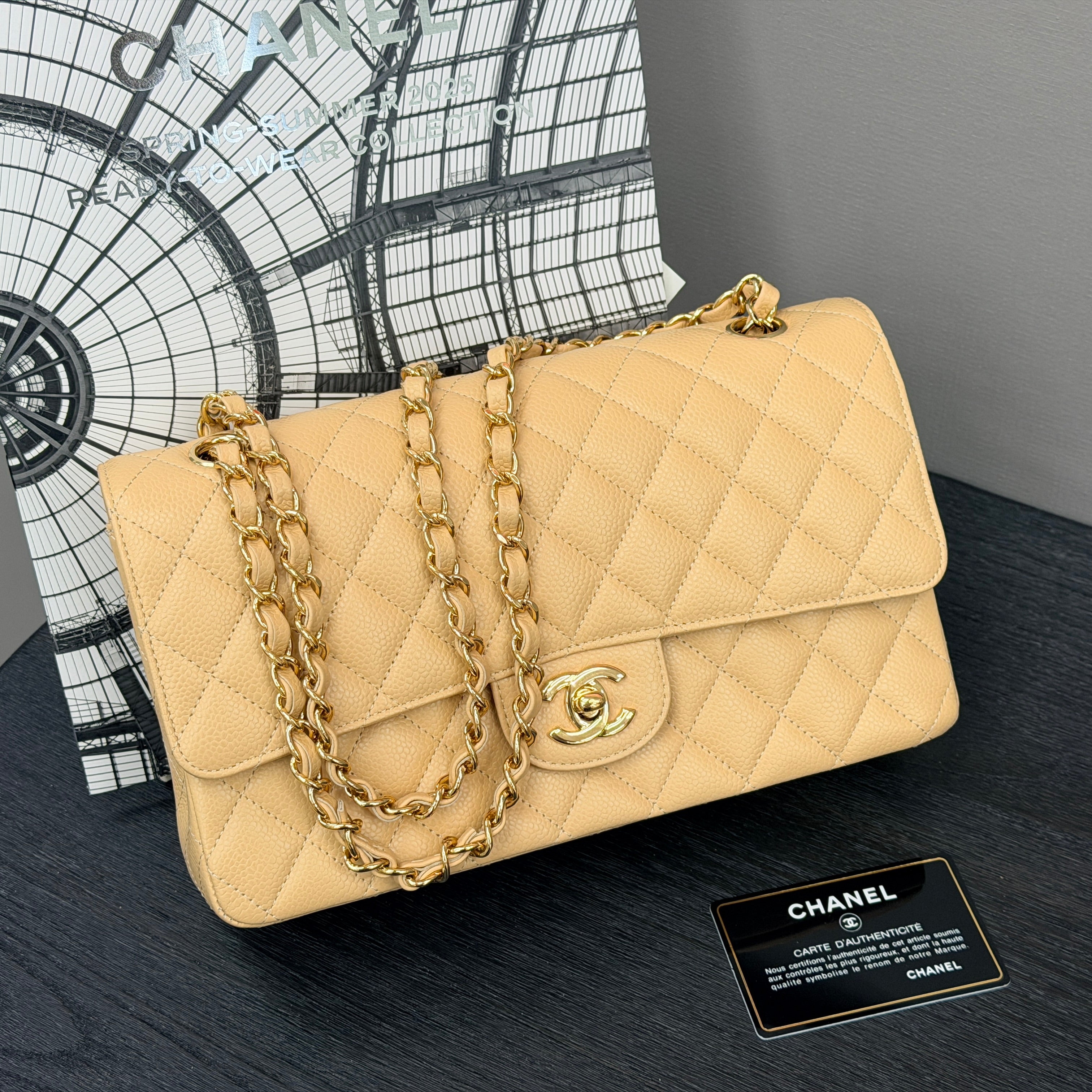 CHANEL CF MEDIUM BEIGE Pre-Owned Like NEW