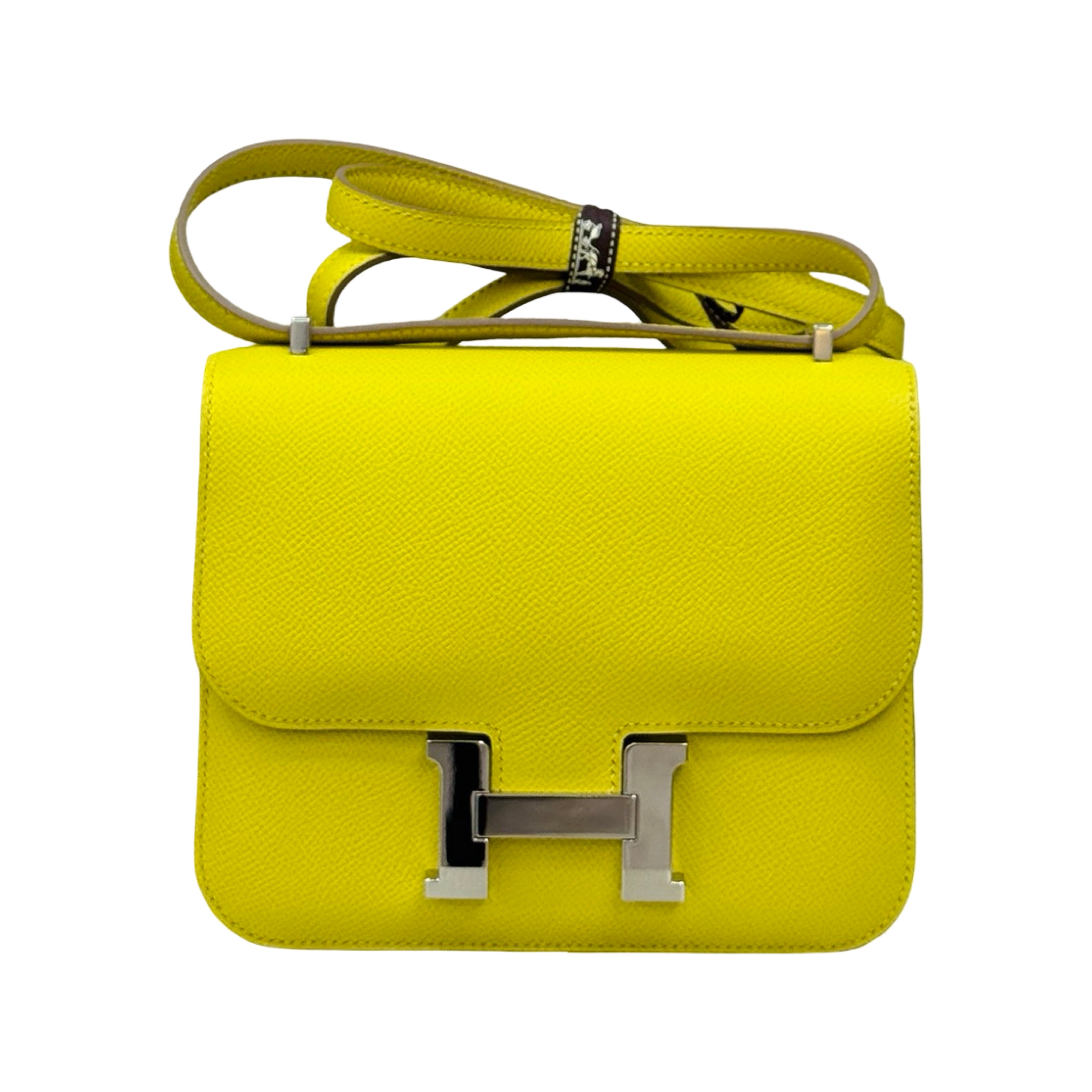 Hermès Constance 19 | Lime Epsom Leather | Palladium Hardware | Pre-Owned