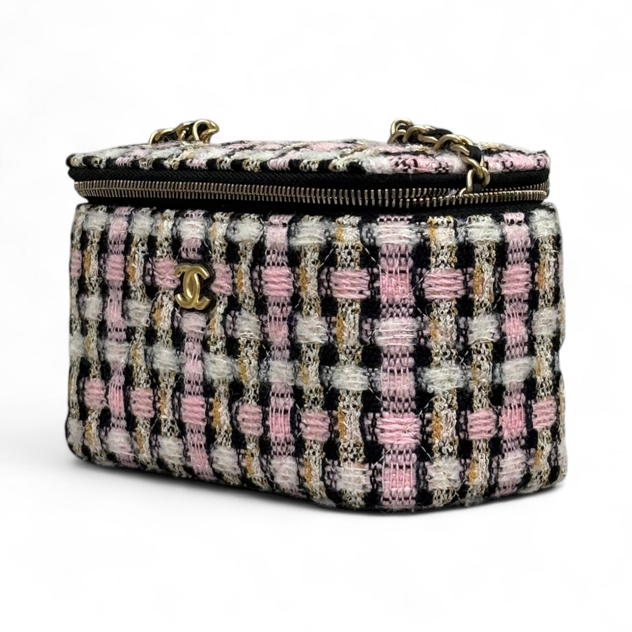 Chanel Vanity Case Tweed Multicolor Pre-Owned