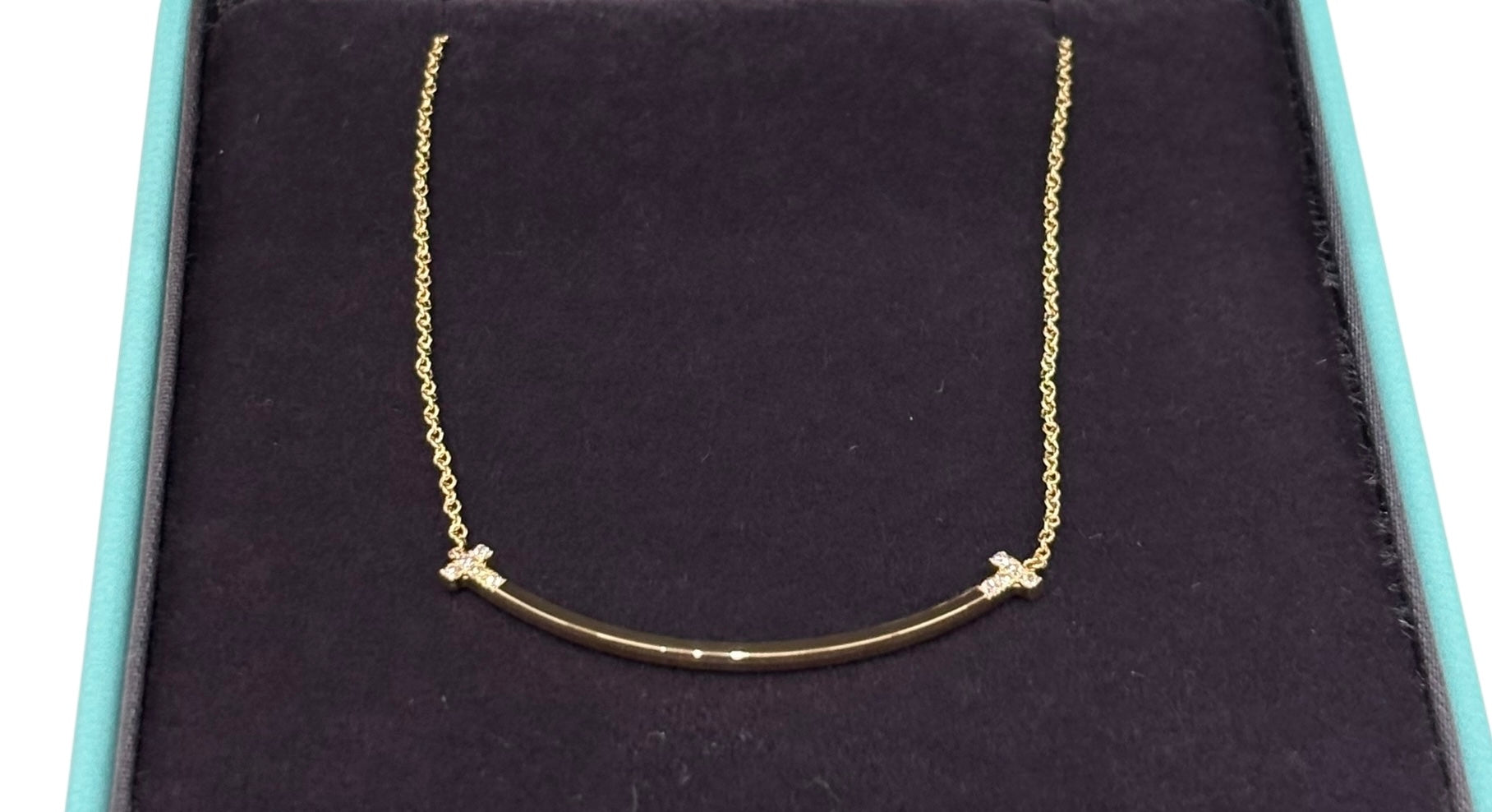 Tiffany & Co Tiffany T Smile Pendant Small Yellow Gold