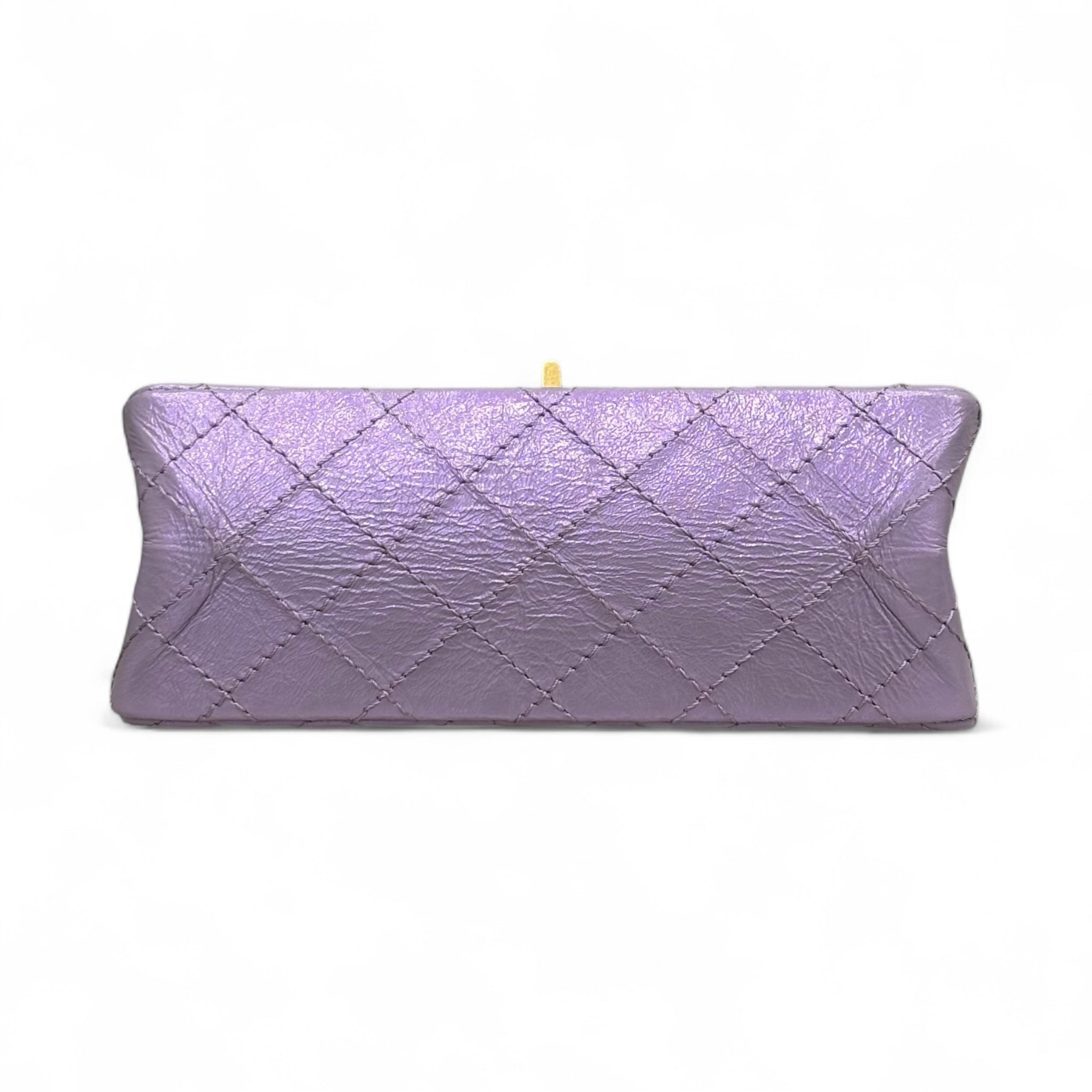 Chanel Mini 2.55 Metallic Purple GHW Pre-Owned