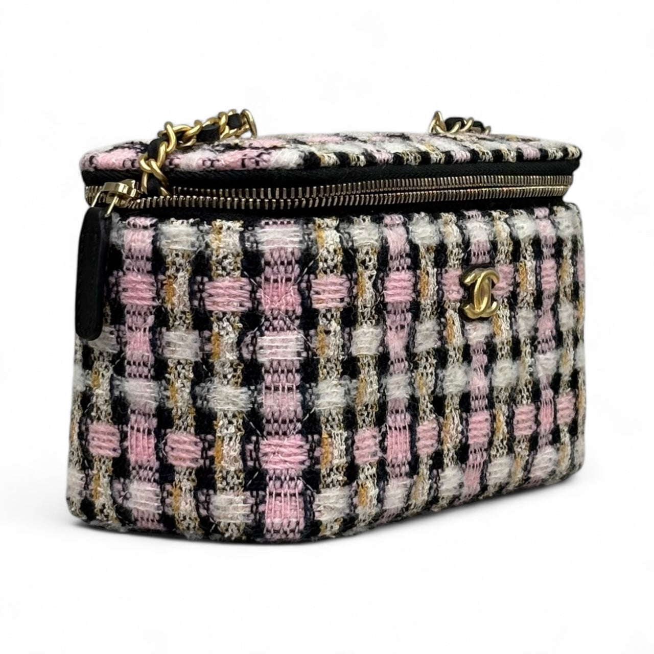 Chanel Vanity Case Tweed Multicolor Pre-Owned