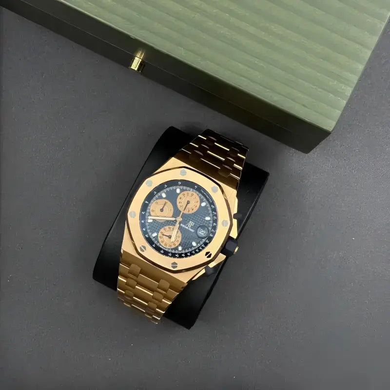 Audemars Piguet Royal Oak Offshore 18k Chronograph 26238OR.OO.2000OR.01 2023
Audemars Piguet Royal Oak Offshore Chronograph 26238OR.OO.2000OR.01 - 18k Rose Gold
Description:

If you’re a fellow watch enthusiast like me, you already know how special the Audemars Piguet Royal Oak Offshore Chronograph is. This timepiece is more than just a watch—it’s a piece of horological art, and I’m genuinely excited to share it with someone who will appreciate it as much as I do.

The 42mm 18k Rose Gold case feels perfect 