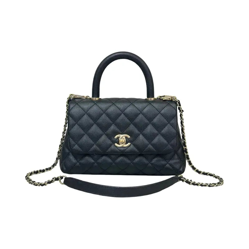 Chanel Coco Handle – Small Black Caviar Leather Gold Hardware Pre-Owned Excellent