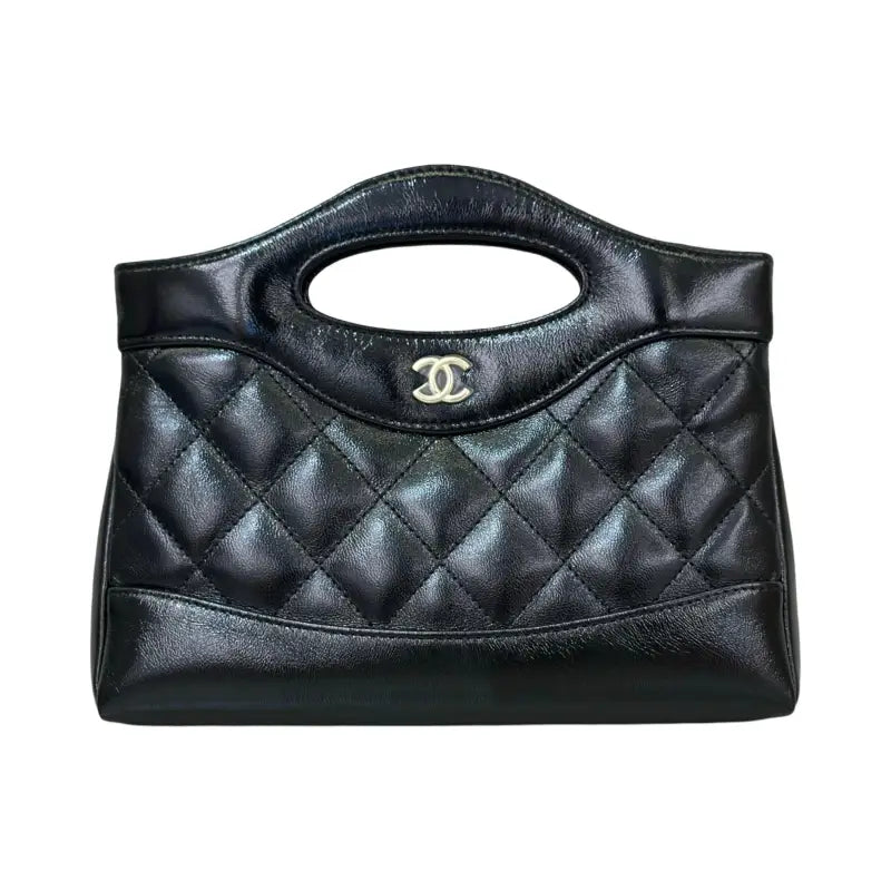 Chanel Nano 31 Flap Bag – Black Calfskin Leather Gold Hardware (New)