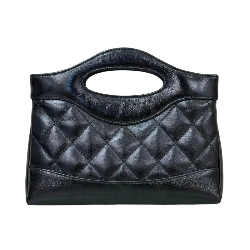 Chanel Nano 31 Flap Bag – Black Calfskin Leather Gold Hardware (New)