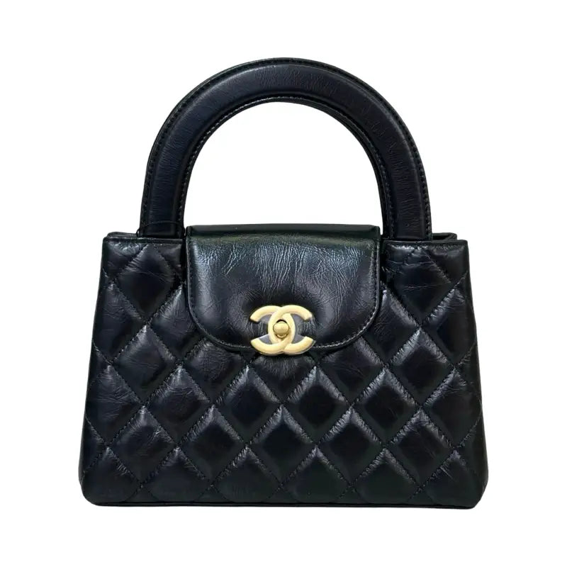 Chanel Nano Kelly Shopper | Shiny Aged Calfskin | Black | New